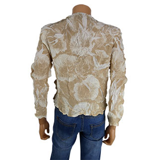 Chemisier imprimé beige et écru - femme - Indies - taille 3 - Photo 1