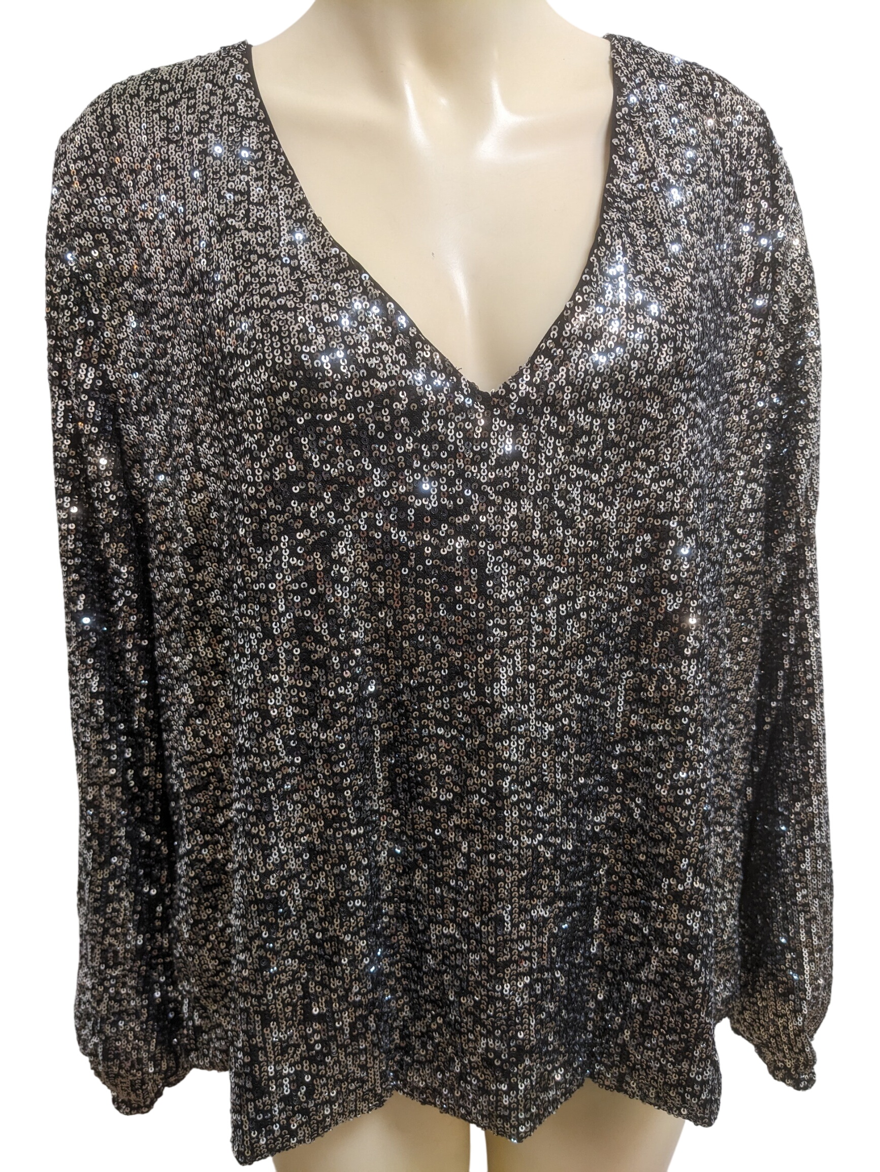 Blouse à sequins 50 - 52  -  reconditionné disponible sur Label Emmaüs