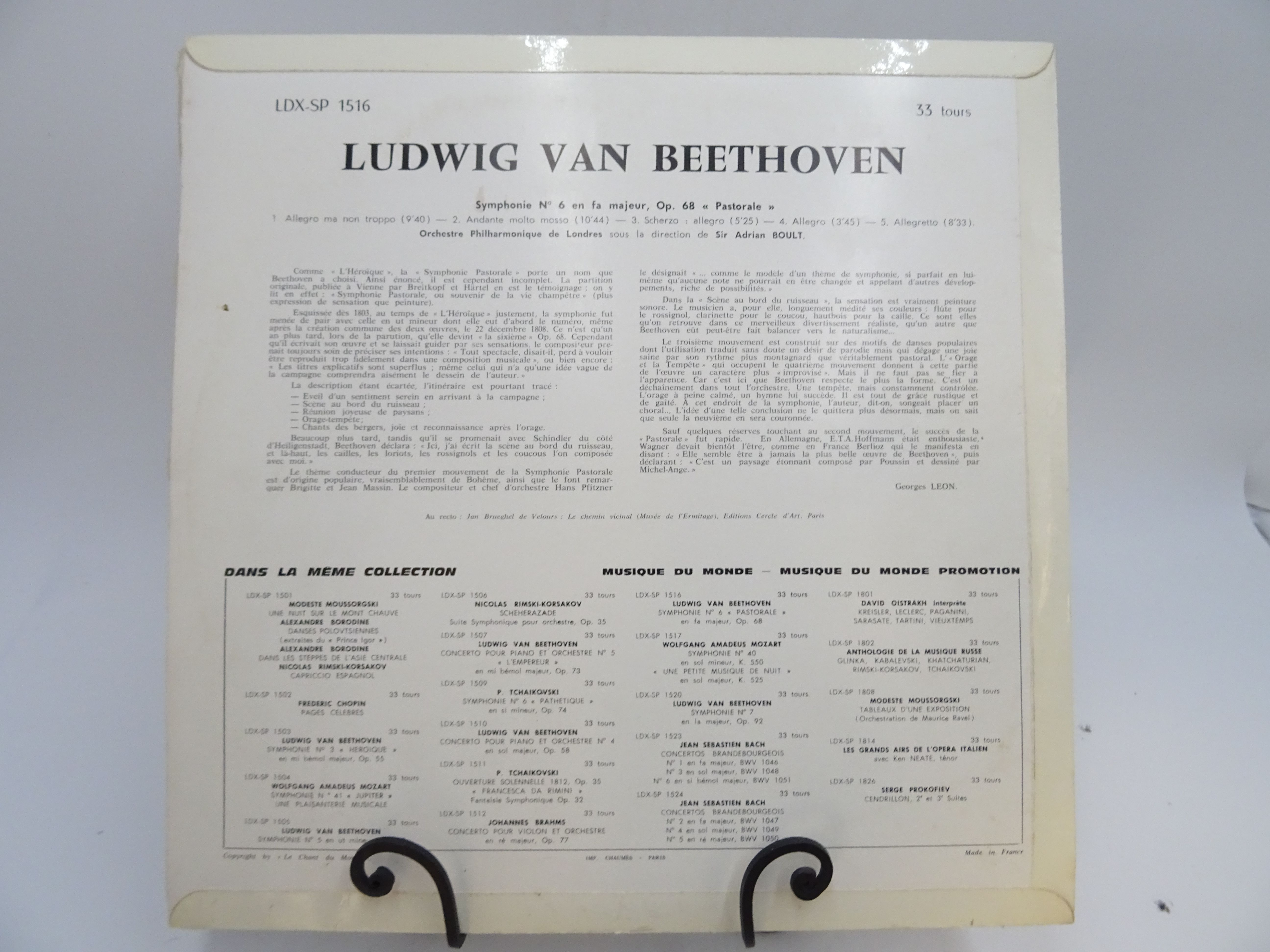 Voir photo 5 de Lot de 2 vinyles Beethoven et Brahms "collection musique du monde" Lot de 2 vinyles Beethoven et Brahms "collection musique du monde" - Vue 5 -