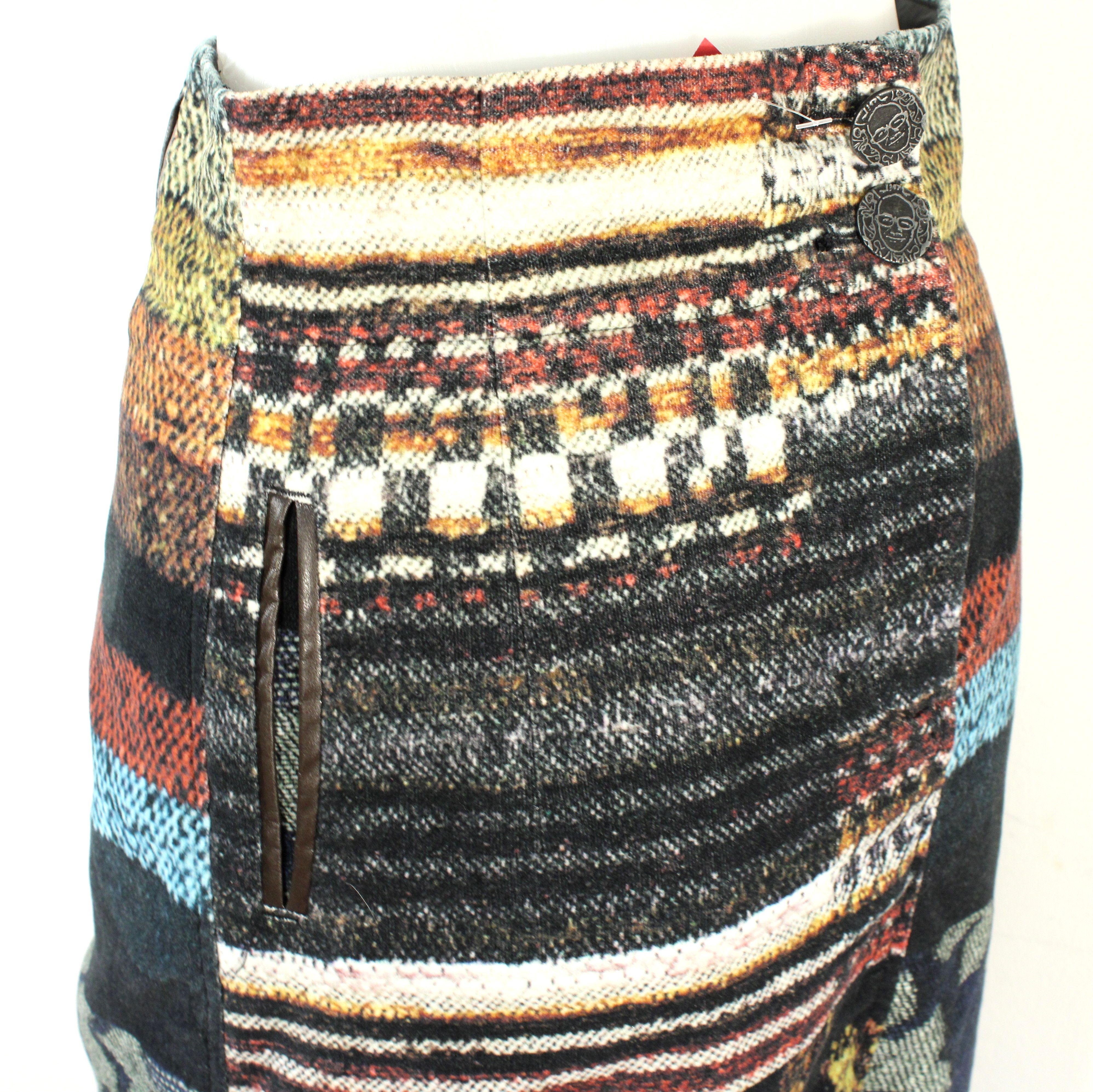 Jupe Desigual En Velours - Taille 38 - Multicouleur - Occasion Très Bon état (presque Neuve)