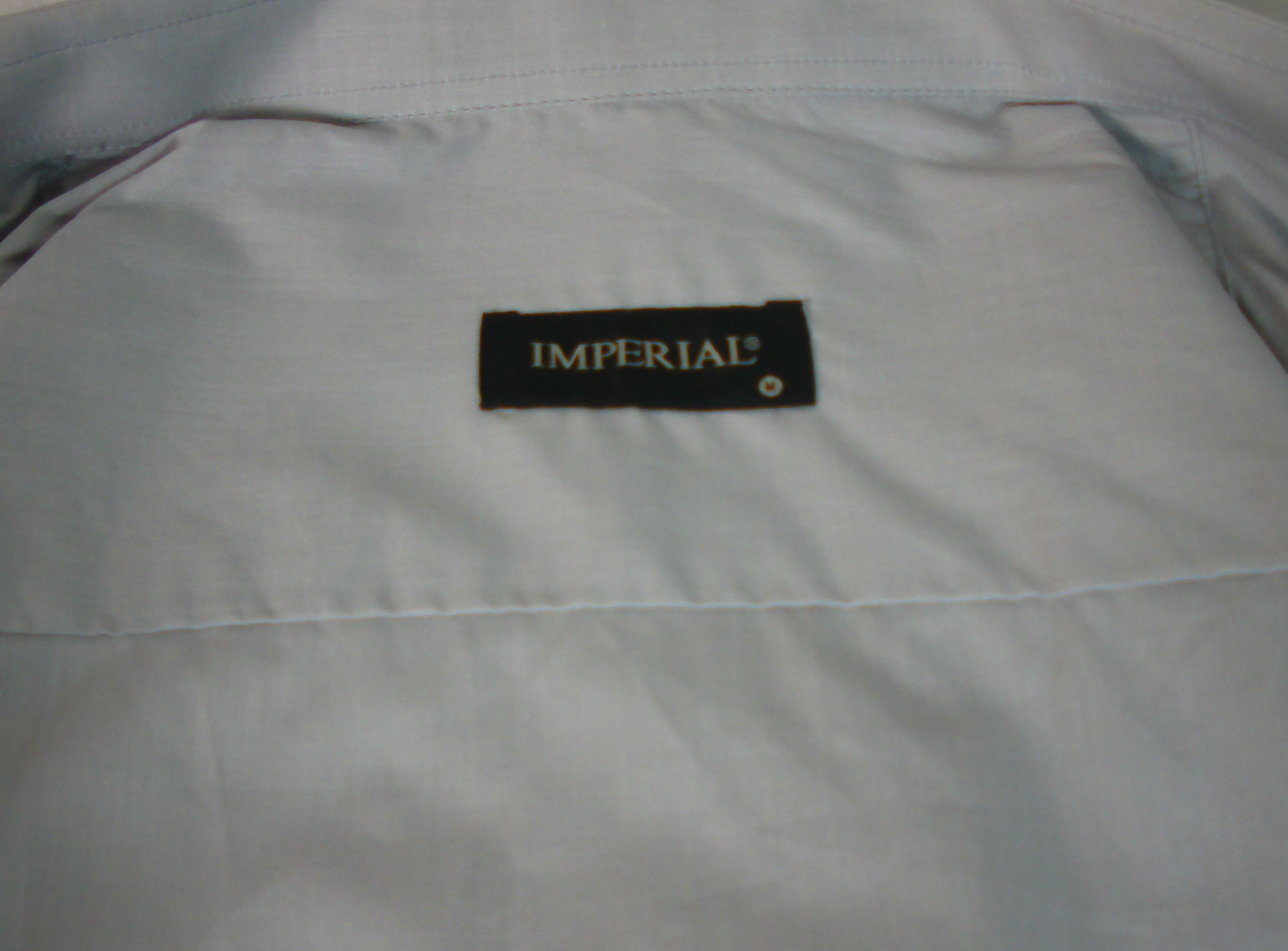 Chemise homme IMPERIAL, grise avec boutons nacrés gris, 100% coton, taille M - Photo 2