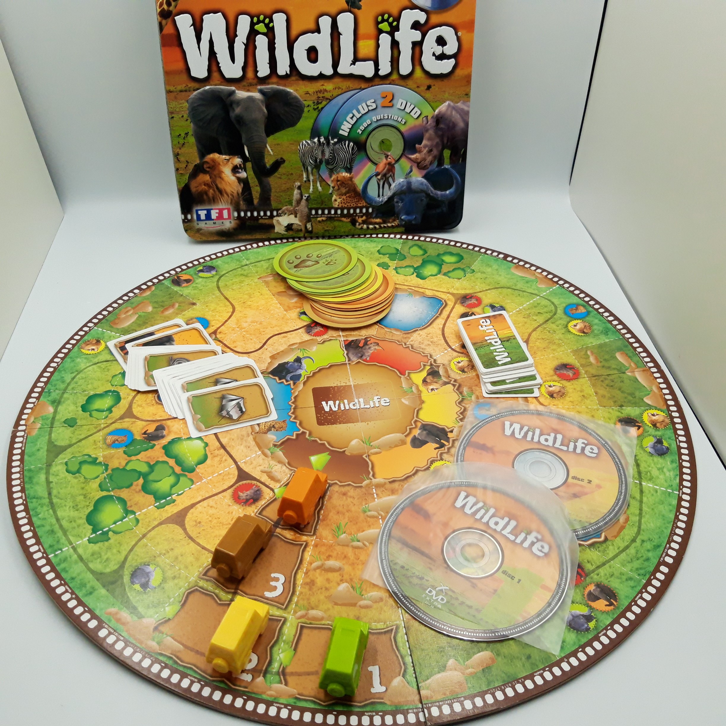 Jeu de Société _ WILD LIFE _ Au cœur de la Savane Africaine ! 2500 Questions + DVD - Très bon état - Photo 3