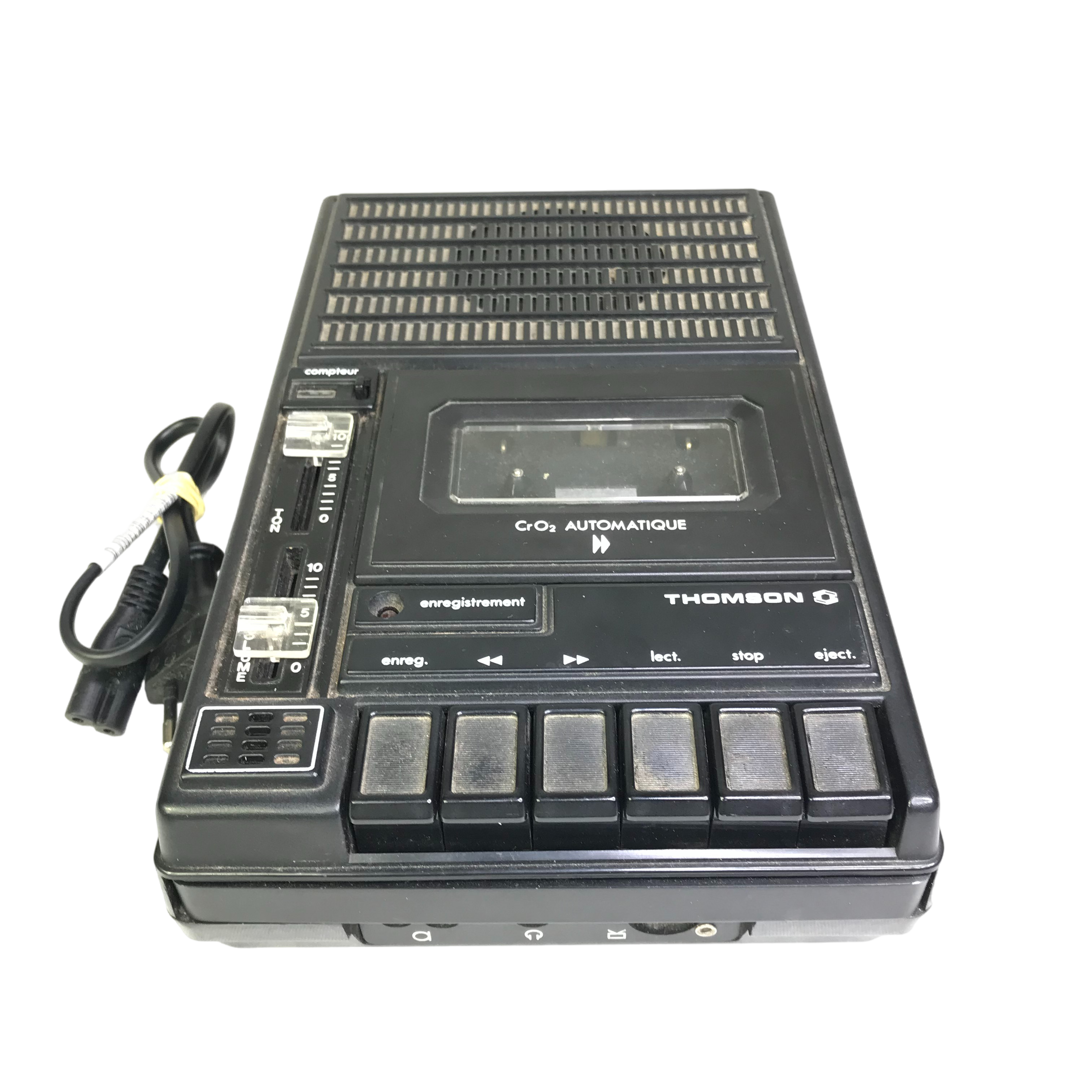  Magnétophone cassette Thomson MK 1397 vintage portatif  Bon état -  reconditionné disponible sur Label Emmaüs