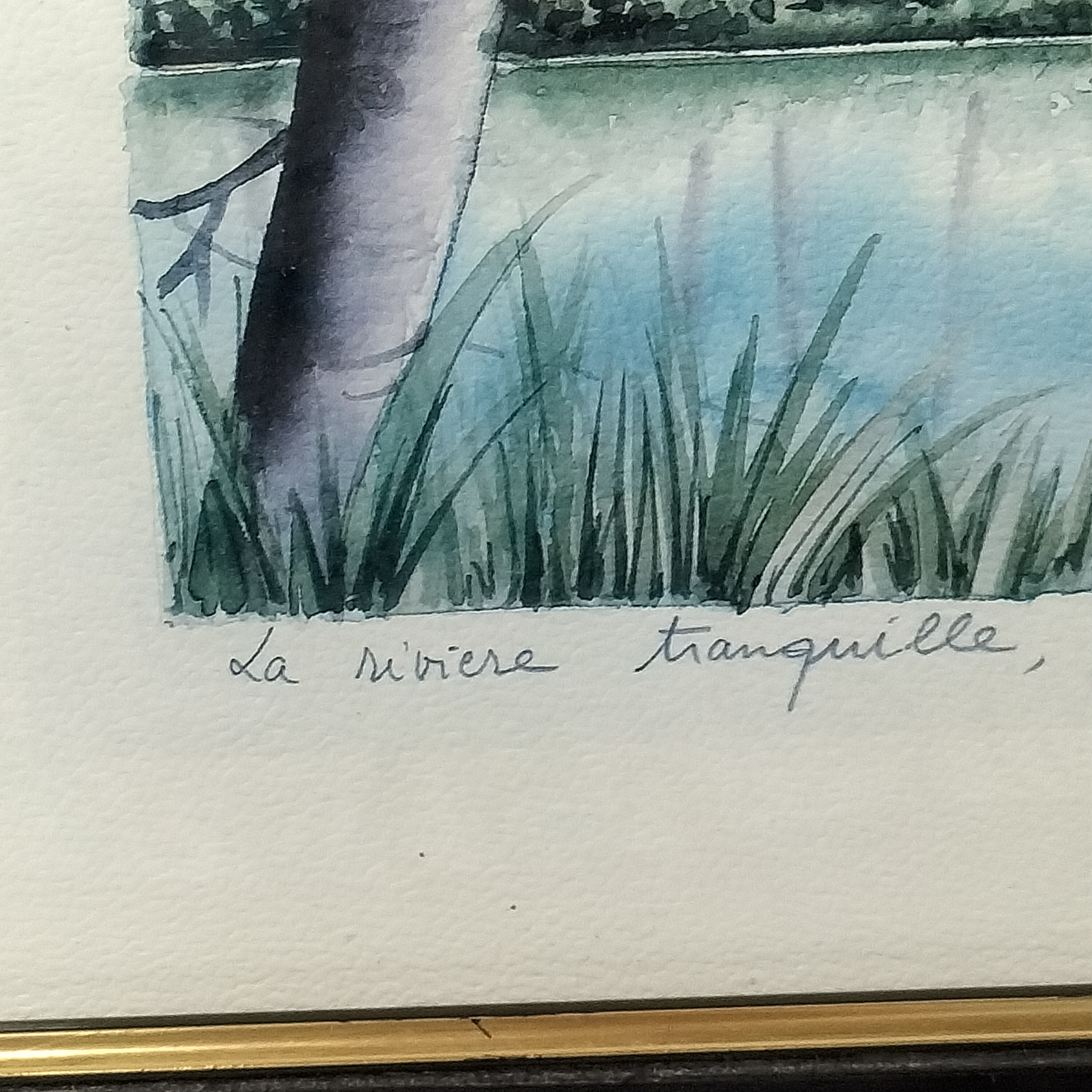 Tableau aquarelle "Avignon" - Kord 1995 - Label Emmaüs