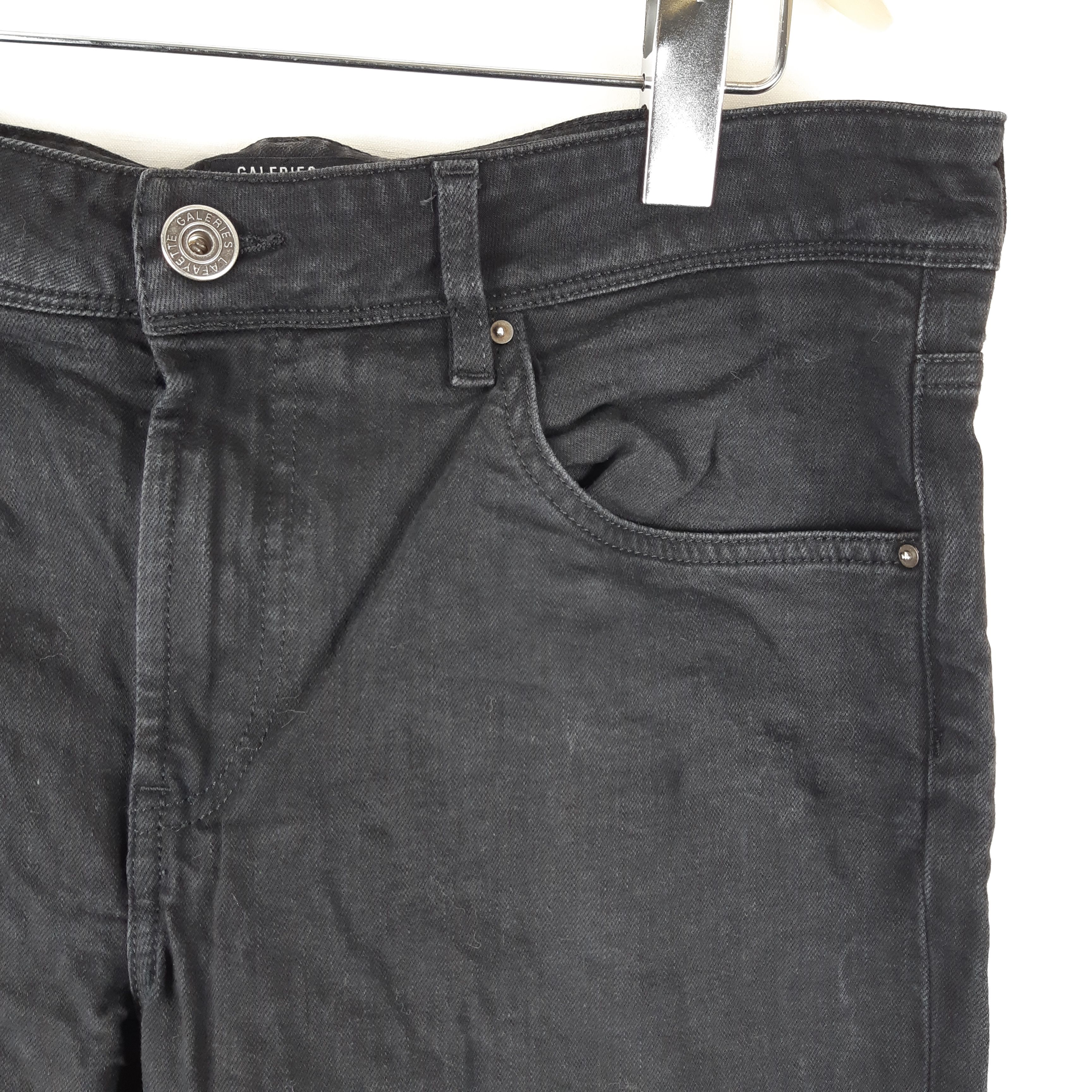Voir photo 2 de Galeries Lafayette - Jean coton noir - Taille 32/34 mesures 45 cm Longueur= 102 cm Galeries Lafayette - Jean coton noir - Taille 32/34 mesures 45 cm Longueur= 102 cm - Vue 2 -