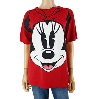 T-shirt rouge imprimé Minnie - manches courtes – Femme - Disneyland - M - Photo 0