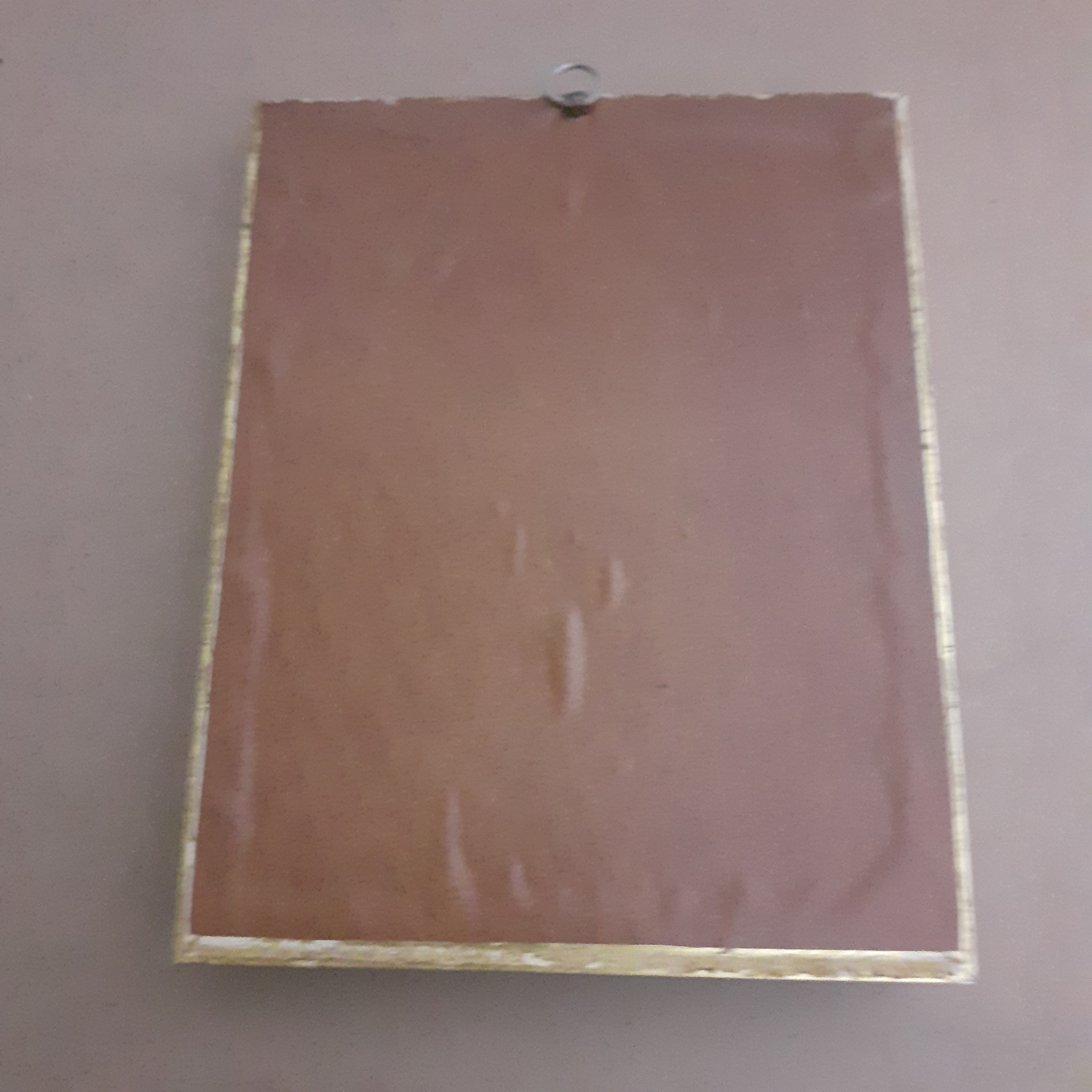 Cadre sur velours rouge christ en croix en bronze signé MERMET Bon état - Vue 5 - 