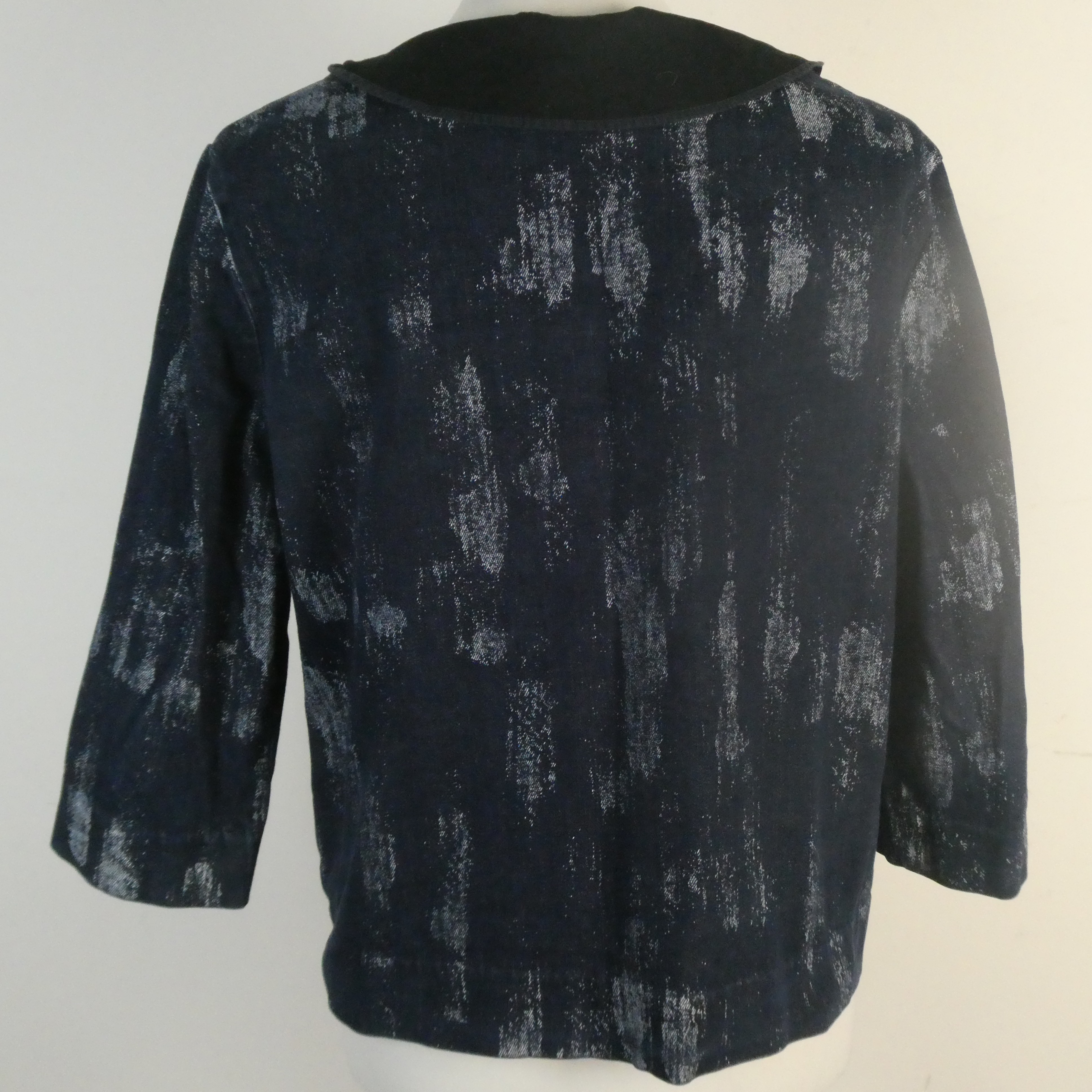 COS Top femme en jean bleu foncé délavé par endroits - Taille 40 - Photo 3