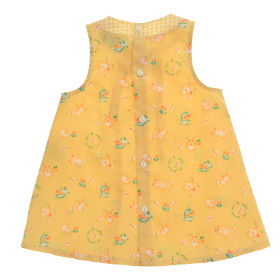 Robe fille sans manches - jaune avec imprimés - baby Bear - 12 mois - Photo 1