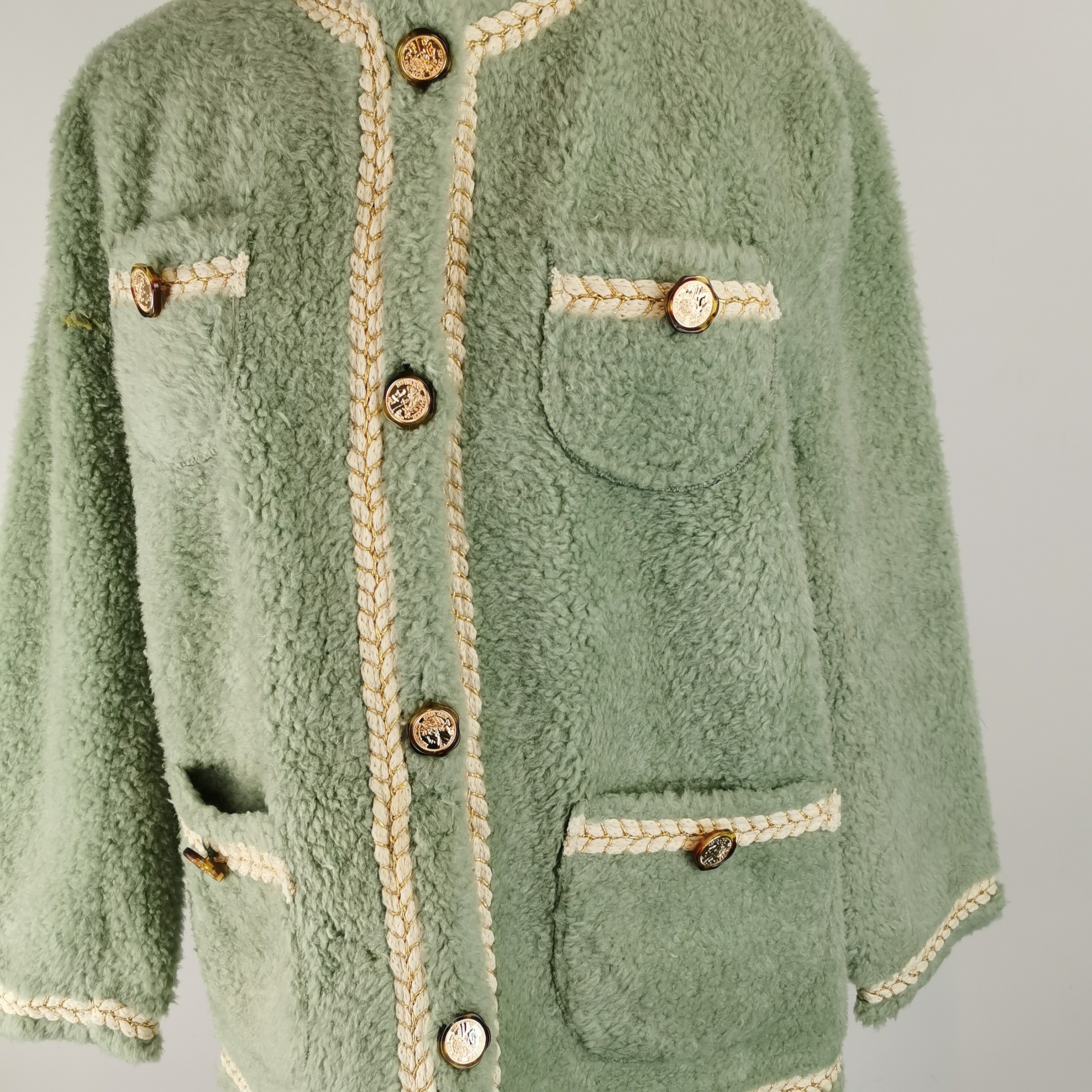 Blouson FUR DE LUXE vert pastel T38 estimée - Photo 3