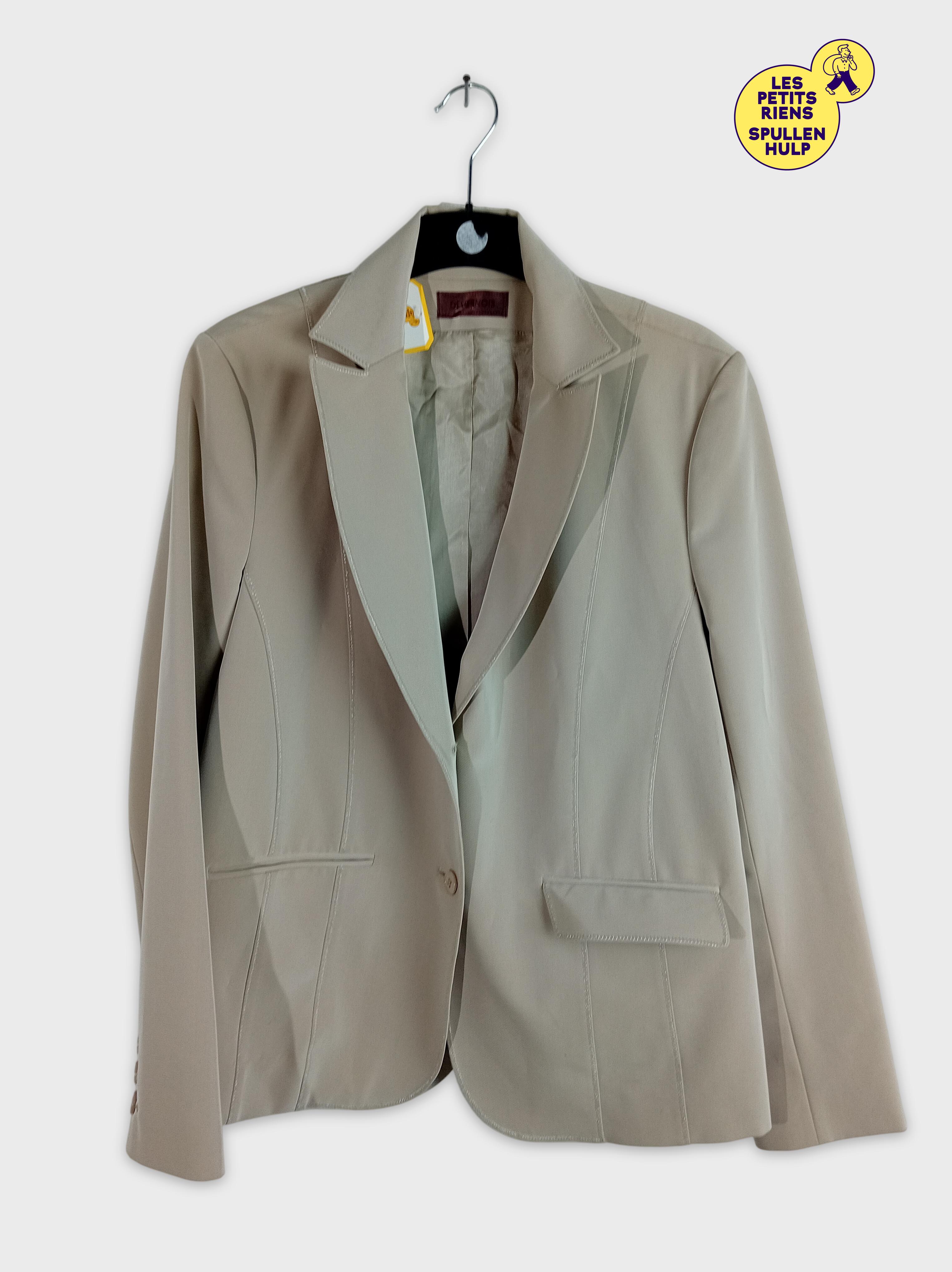 Blazer Devernois beige clair coupe classique xxxl 46  -  reconditionné disponible sur Label Emmaüs