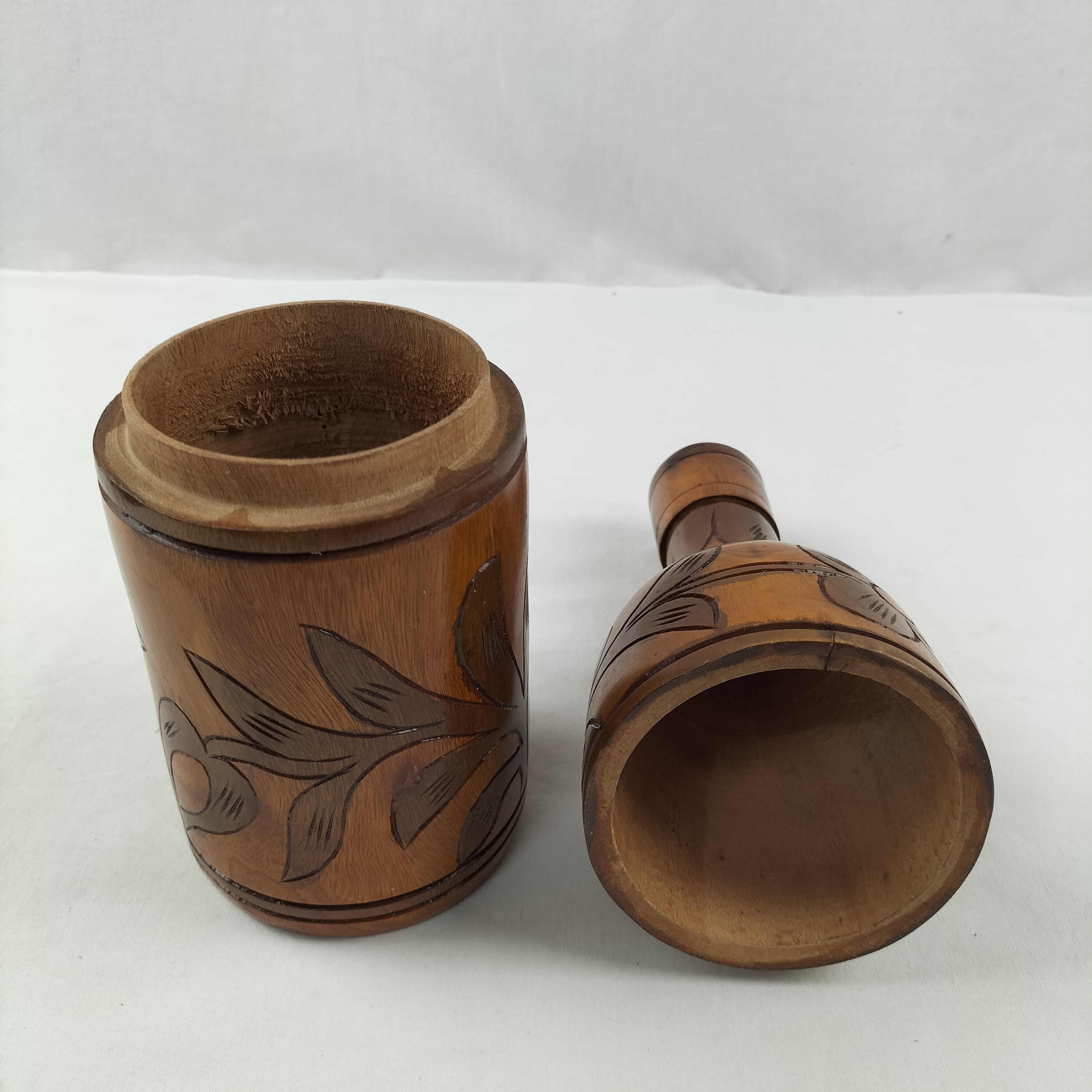 Magnifique porte-bouteille de vin en bois sculpté et peint - Photo 6