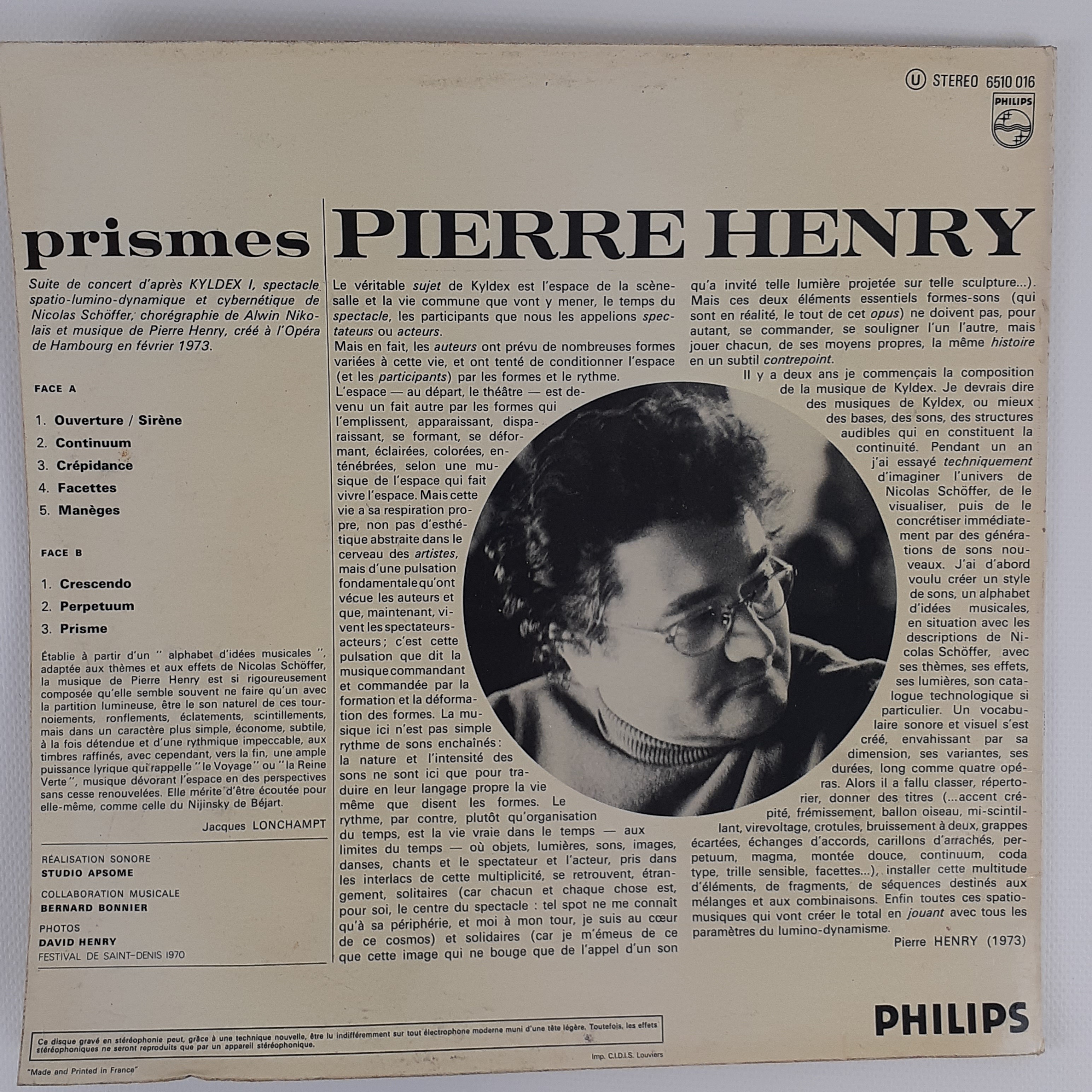 PIERRE HENRY - PRISMES Très bon état - Vue 4 - 