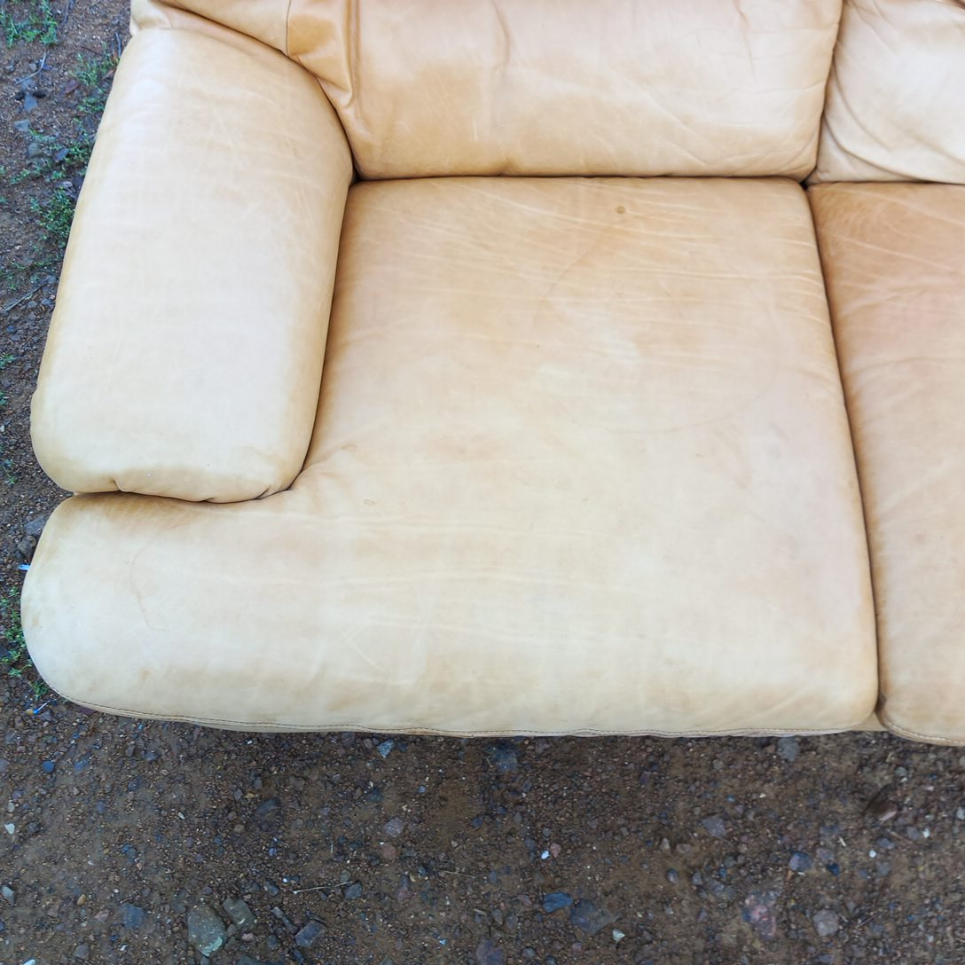 Canapé 3 Places en Cuir Design Gérard Guermonprez - État correct - Photo 6