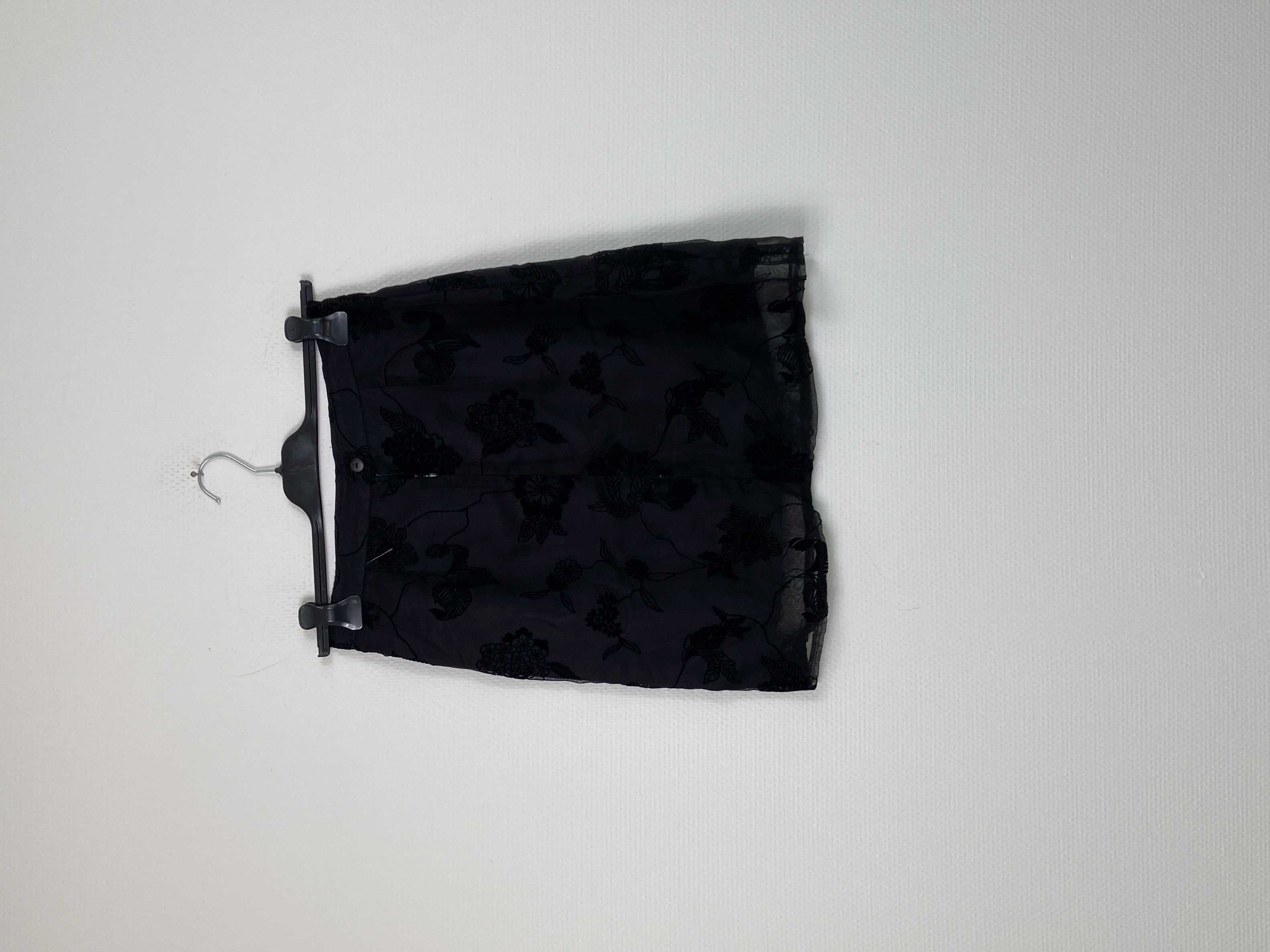 Jupe noire fleurie Anny where XL 🌸 - Photo 3