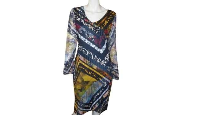 Robe neuve manches longues dentelles "EROKE" T46  -  reconditionné disponible sur Label Emmaüs