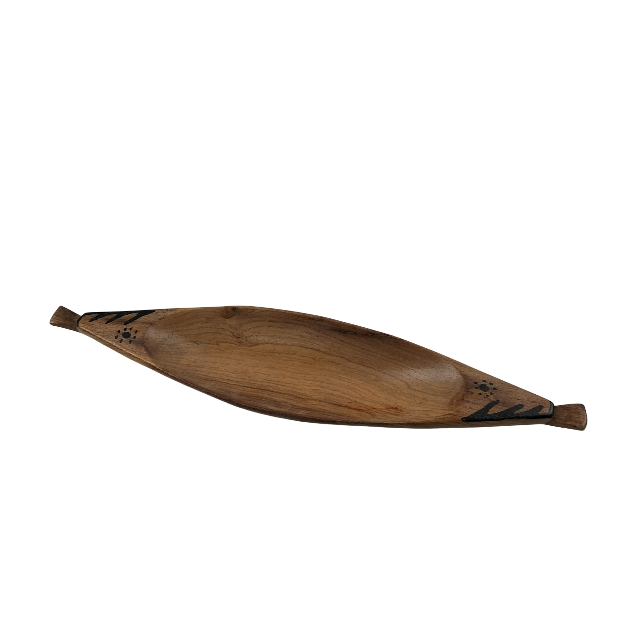Vide poche en bois en forme de pirogue - Photo 0
