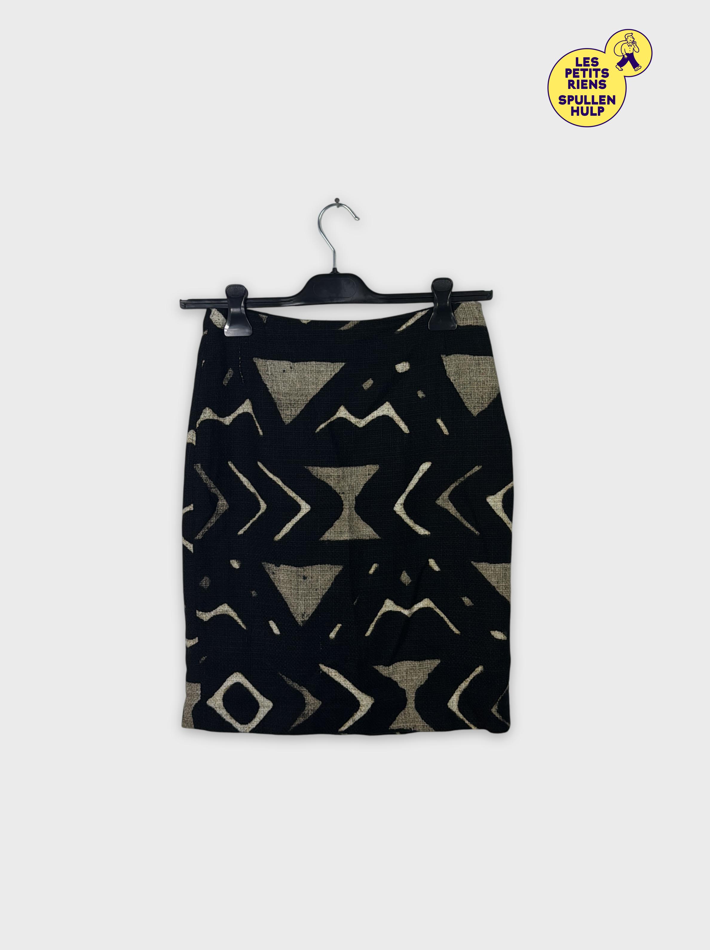 Jupe Max mara Studio Noire Beige Motifs Géométriques L 🖤 - Photo 0