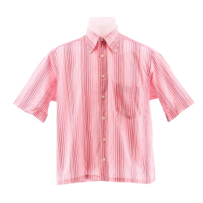 Chemise rose à rayures rouges - homme - Devred - taille S - Photo 0