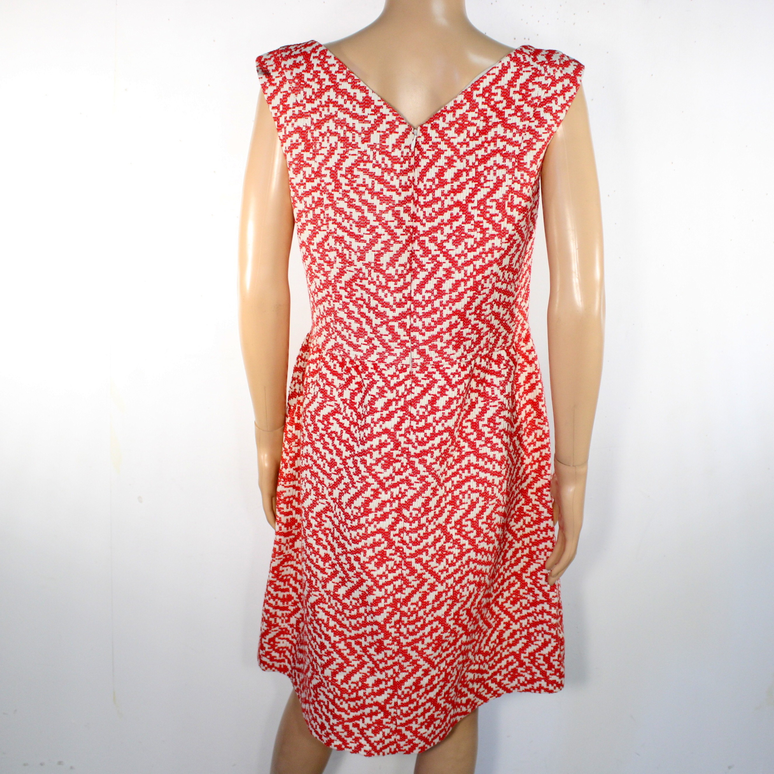Robe Blanche & Rouge CAROLL Taille 44 Très bon état - Vue 4 - 