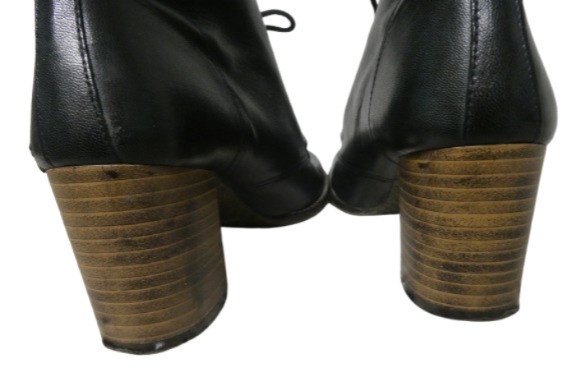 Jonny's bottes noir en cuir pour Femme poiture - 34 - Photo 3