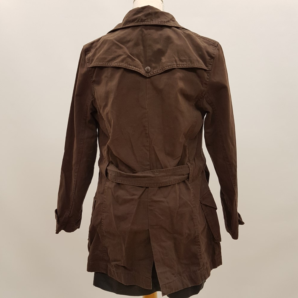 Manteau en coton style toile canvas couleur chocolat - DOROTENNIS - taille 0 Bon état - Vue 3 - 