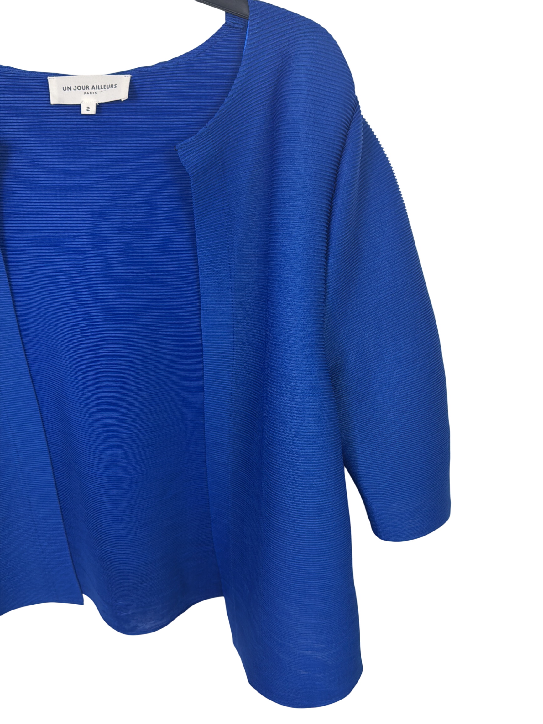 Veste plissée bleue M Un Jour Ailleurs - Photo 1