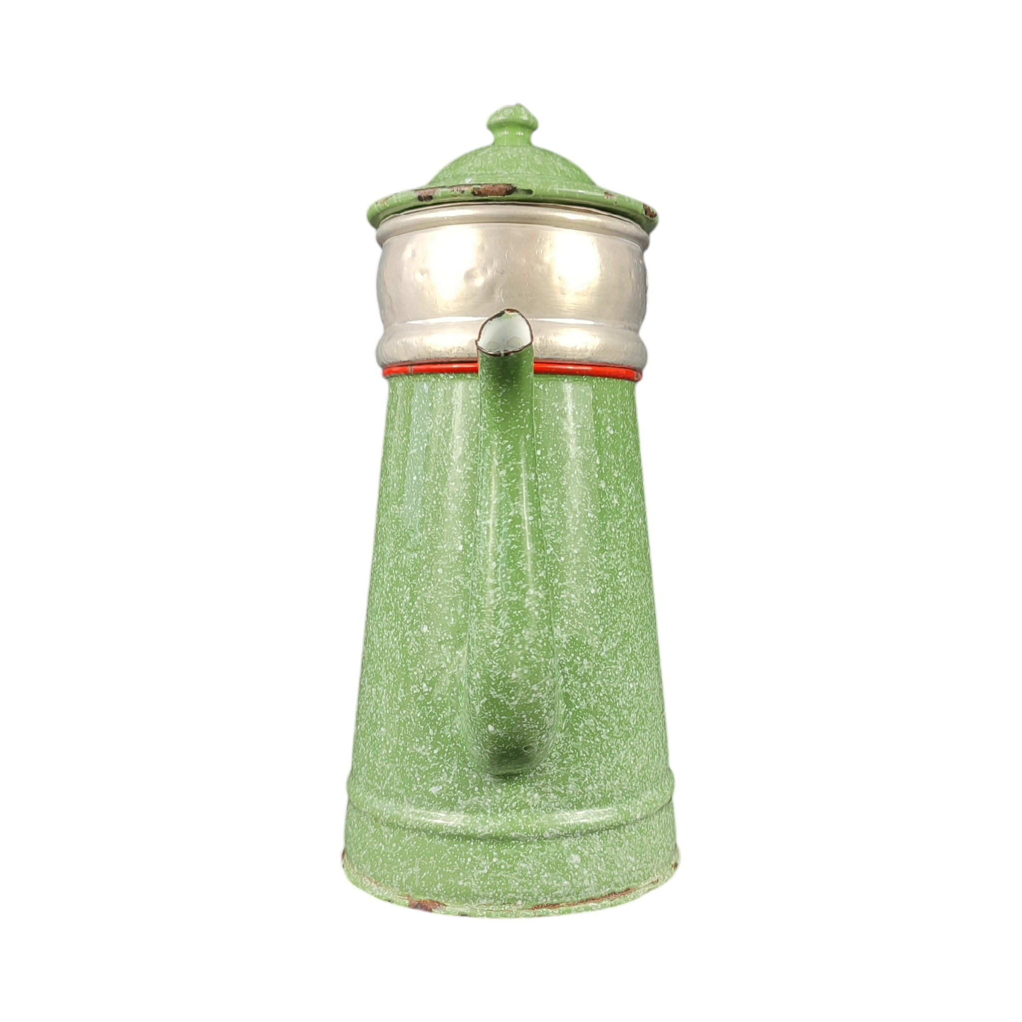 Très ancienne cafetière en tôle émaillée - pour la décoration!  - Vue 4 - 