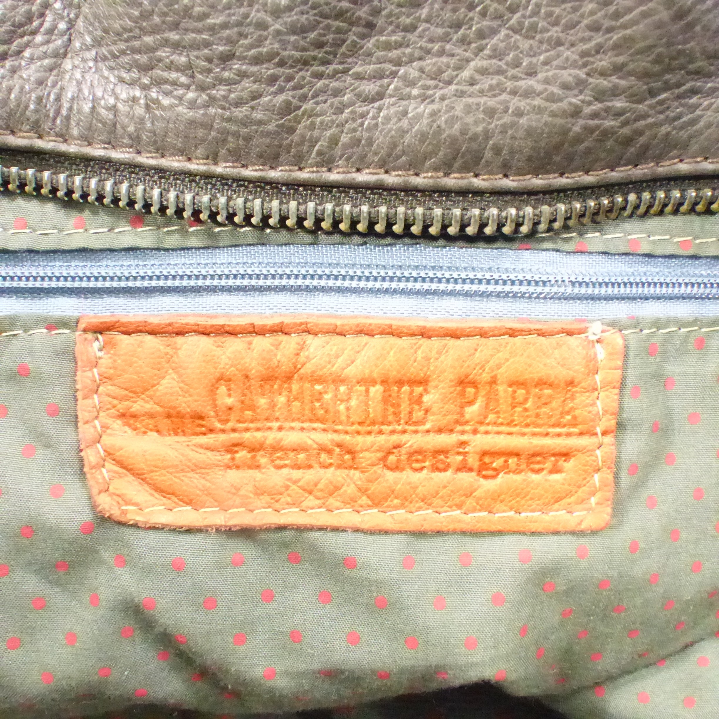 Magnifique sac à main en cuir et peau - Artisane Catherine Parra  Bon état - Vue 8 - 