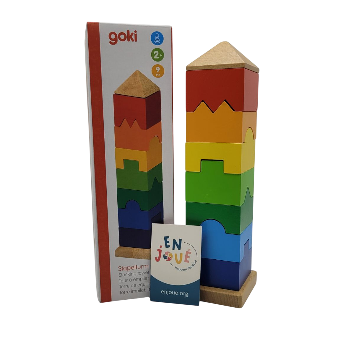Goki -Tour à empiler - A partir de 2 ans. Comme neuf -  reconditionné disponible sur Label Emmaüs
