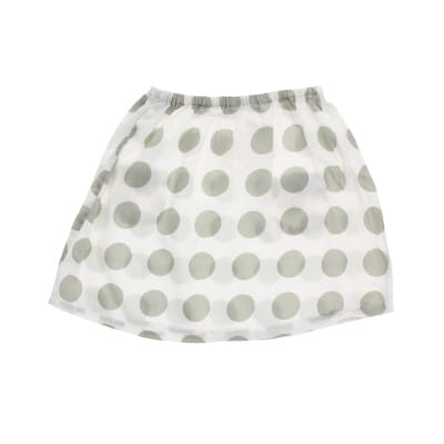 Jupe blanche à pois kaki -Fille- 3 SUISSES Collection -Taille 2ans - Photo 0