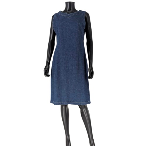 Robe en jean brut T.44 sans manche fermeture clair sur cot coupe cintre - jeans dynam - Modalova