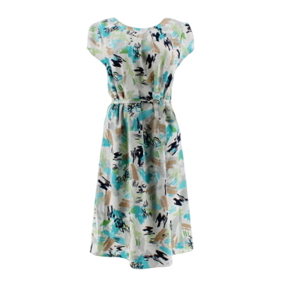 Robe blanche à imprimés - femme - Un jour ailleurs - taille 44 - Photo 0