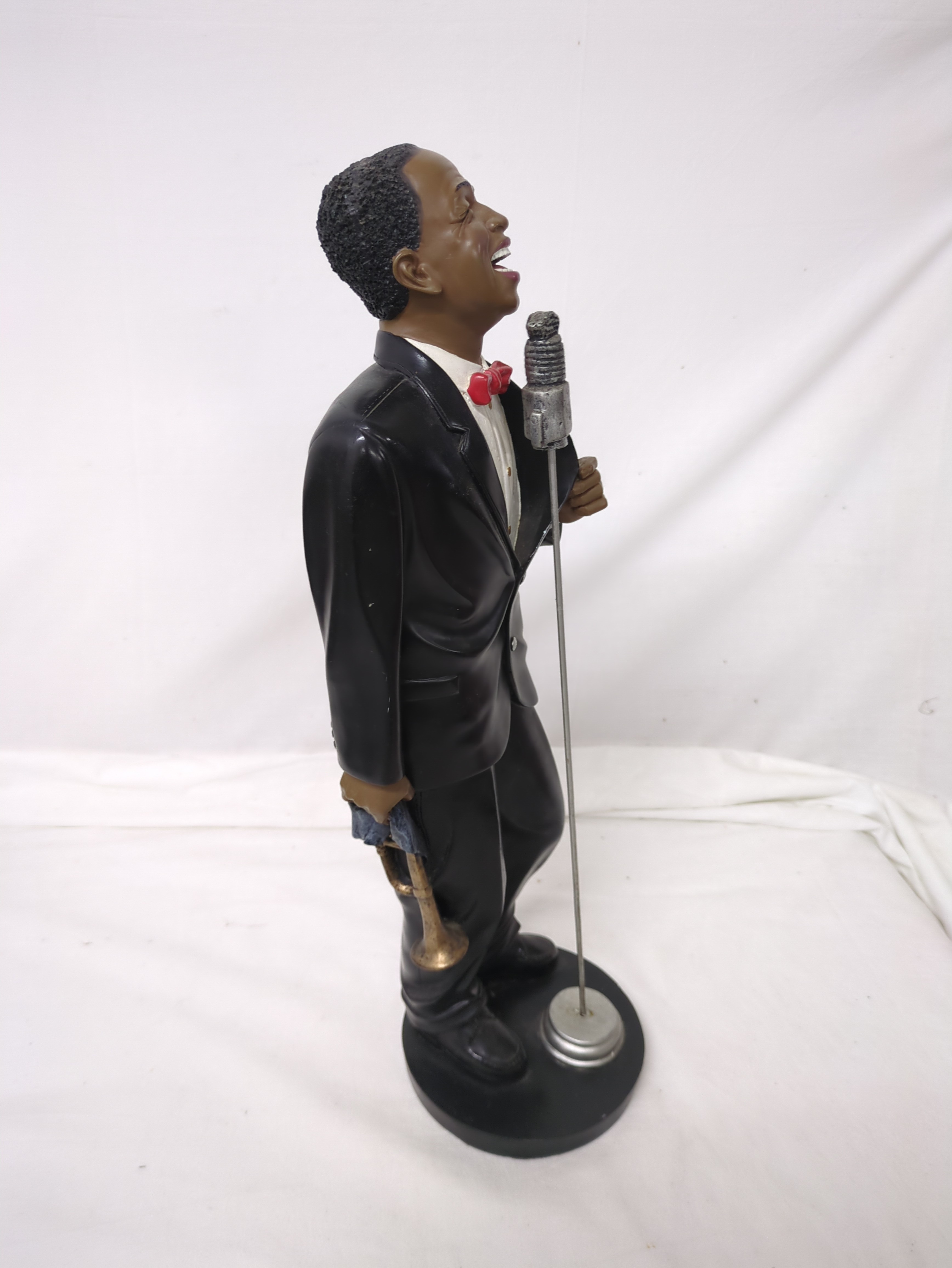 Grande statue Jazz Man Louis Armstrong Très bon état - Vue 2 - 