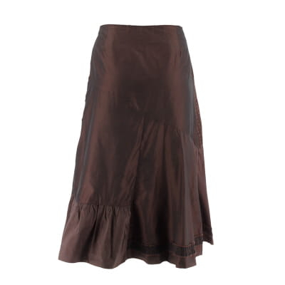 Jupe marron imprimée - Femme - JACQUELINE RIU - Taille 36 - Photo 1