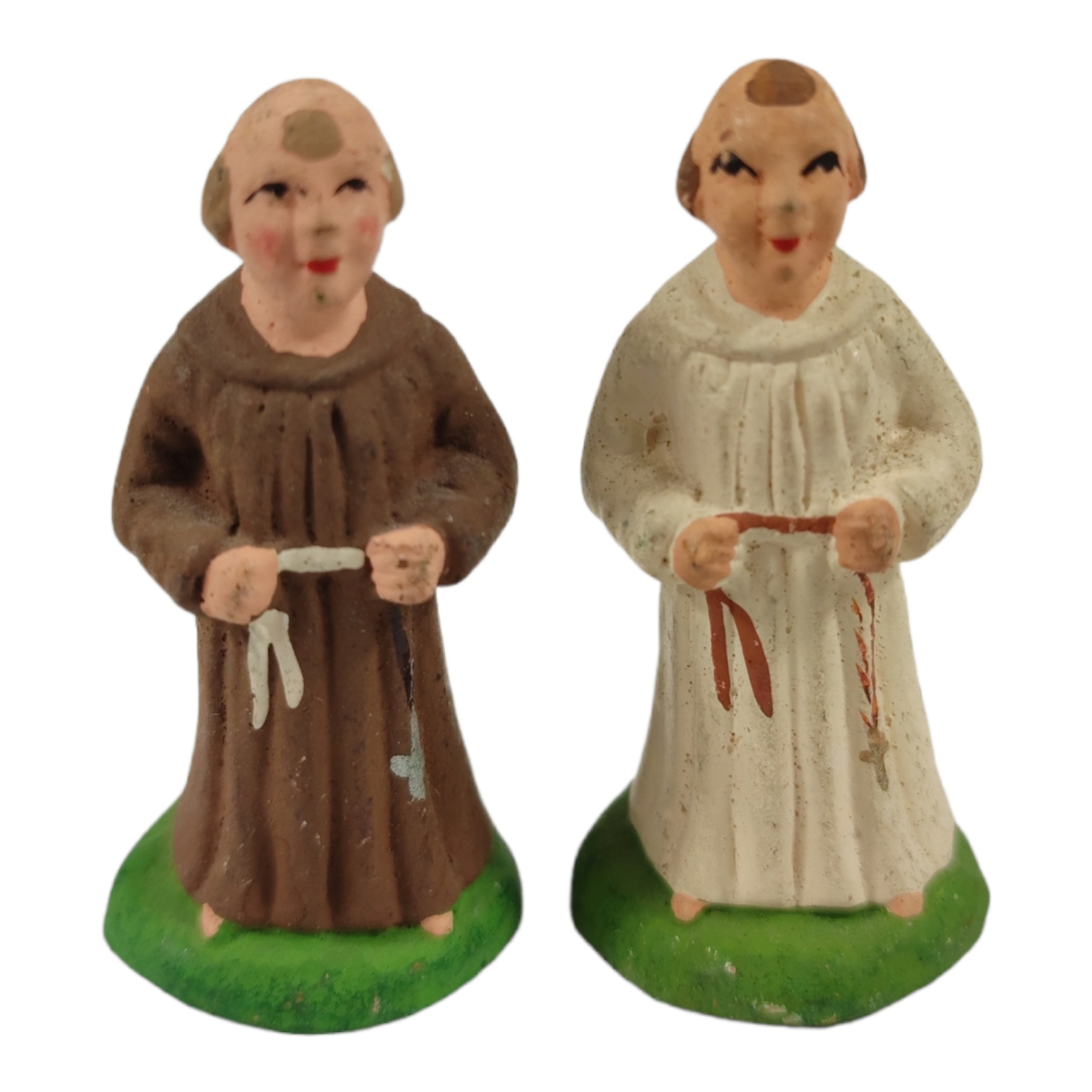 5 ANCIENS SANTONS En Terre Cuite De Provence Aubagne 7 Cm Signe