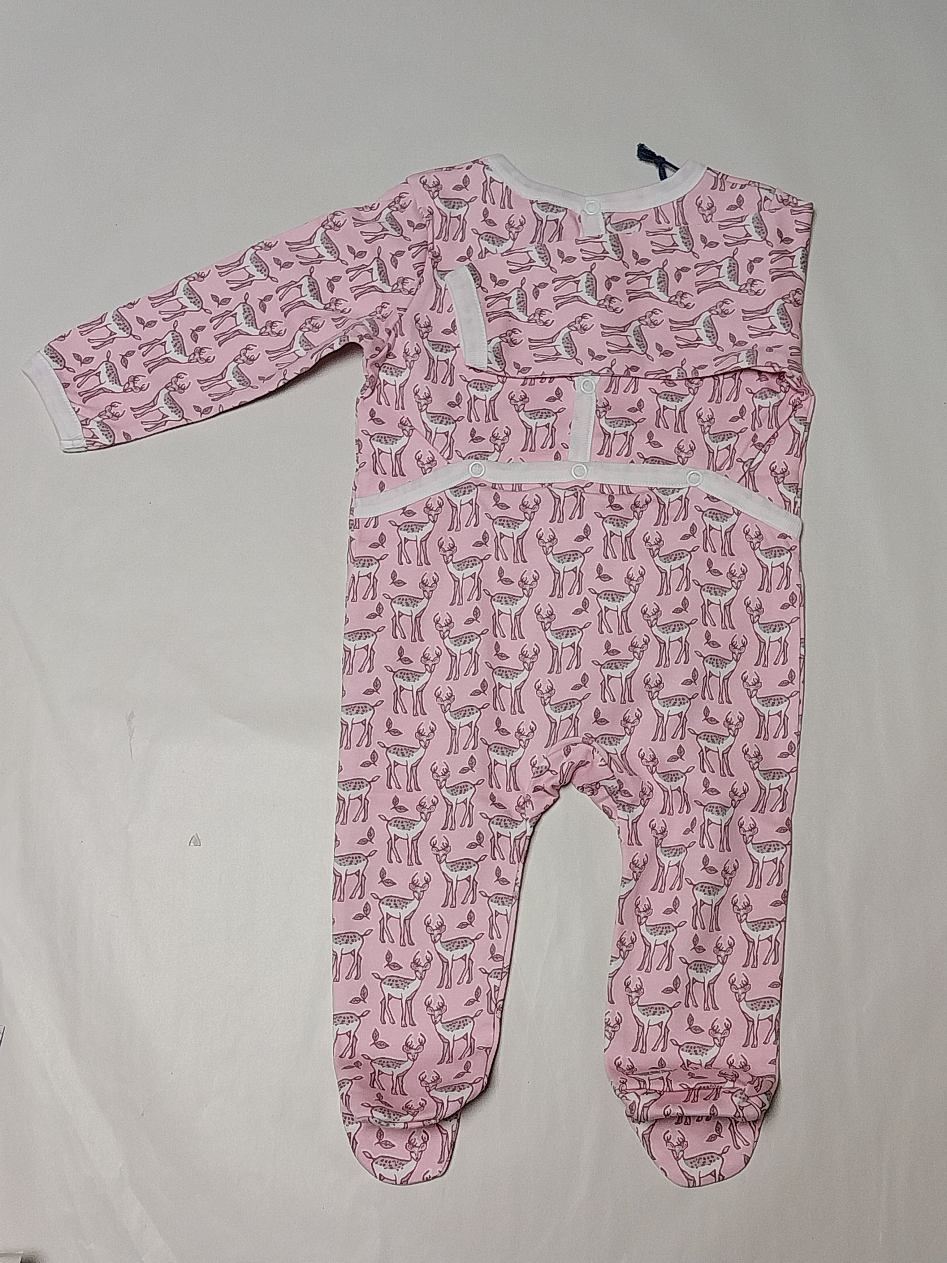 Pyjama fille 3m-6mois avec des motif de cerf - Photo 1