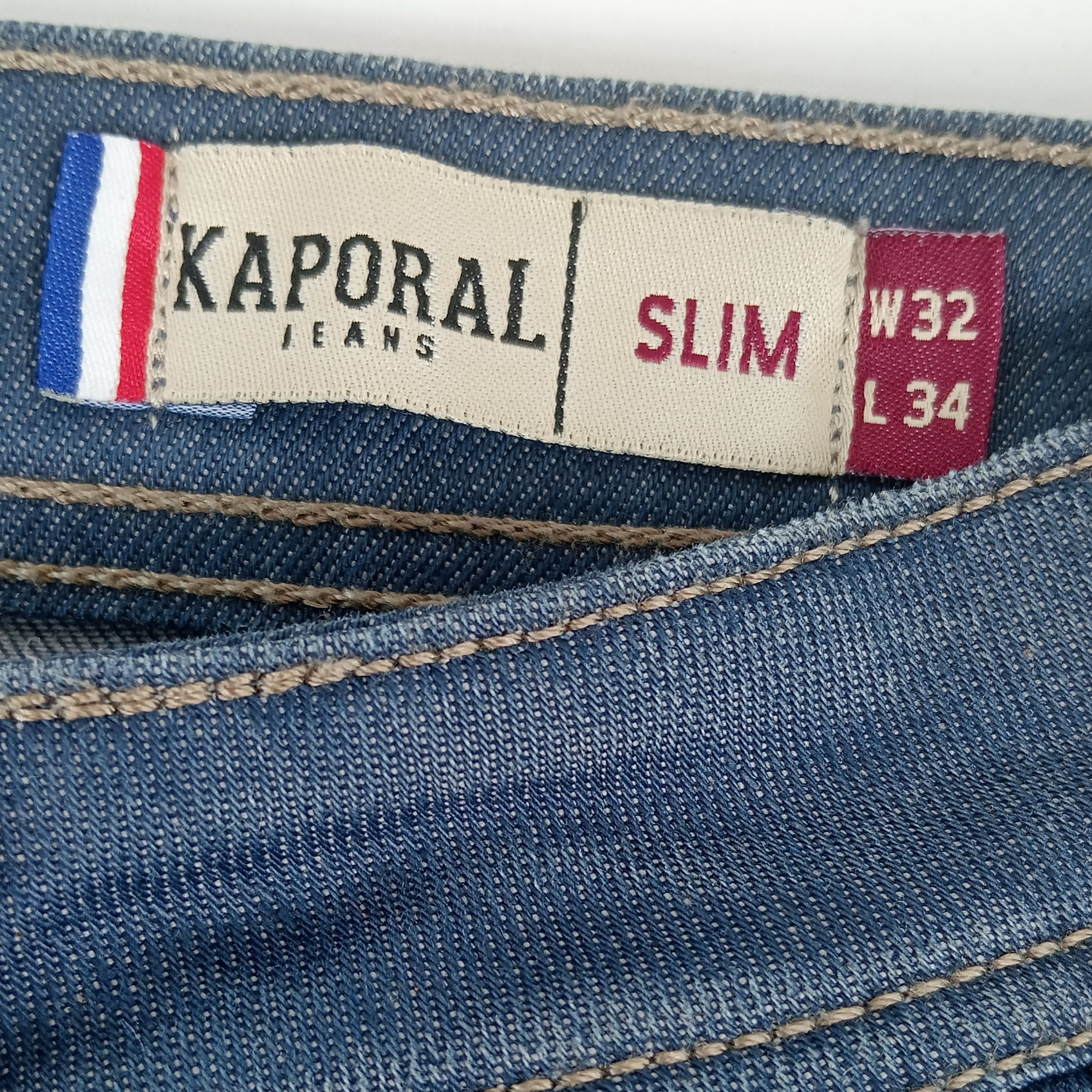 Jean homme de la marque Kaporal coupe longue de couleur bleu marine taille US: W32/L34 - Photo 3