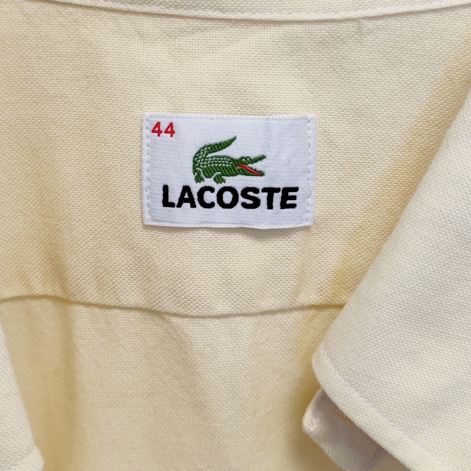 LACOSTE - Chemise jaune vintage - 44 - Homme Très bon état - Vue 3 - 