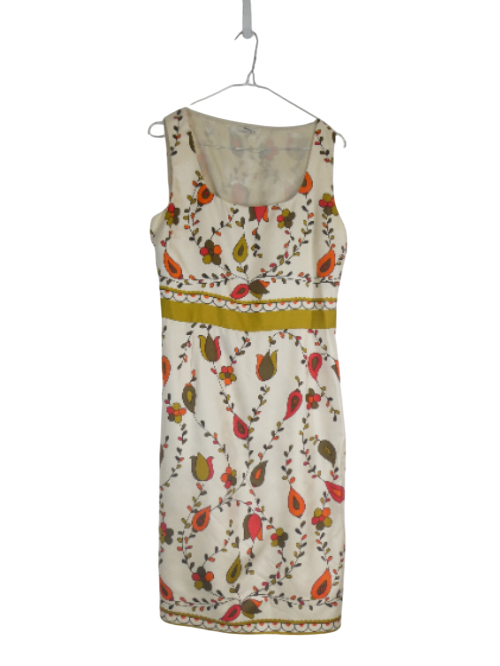 Miu Miu - Robe débardeur imprimé fond écru motif fleurs & plantes - 36/S/M - Photo 0