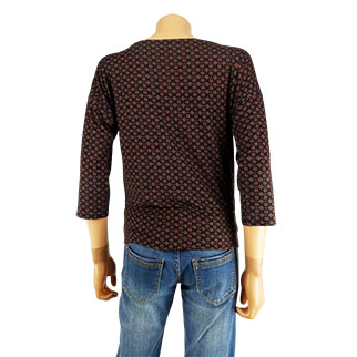T-shirt bleu foncé imprimé - Femme - Caroll - Taille XS Très bon état - Vue 2 - 