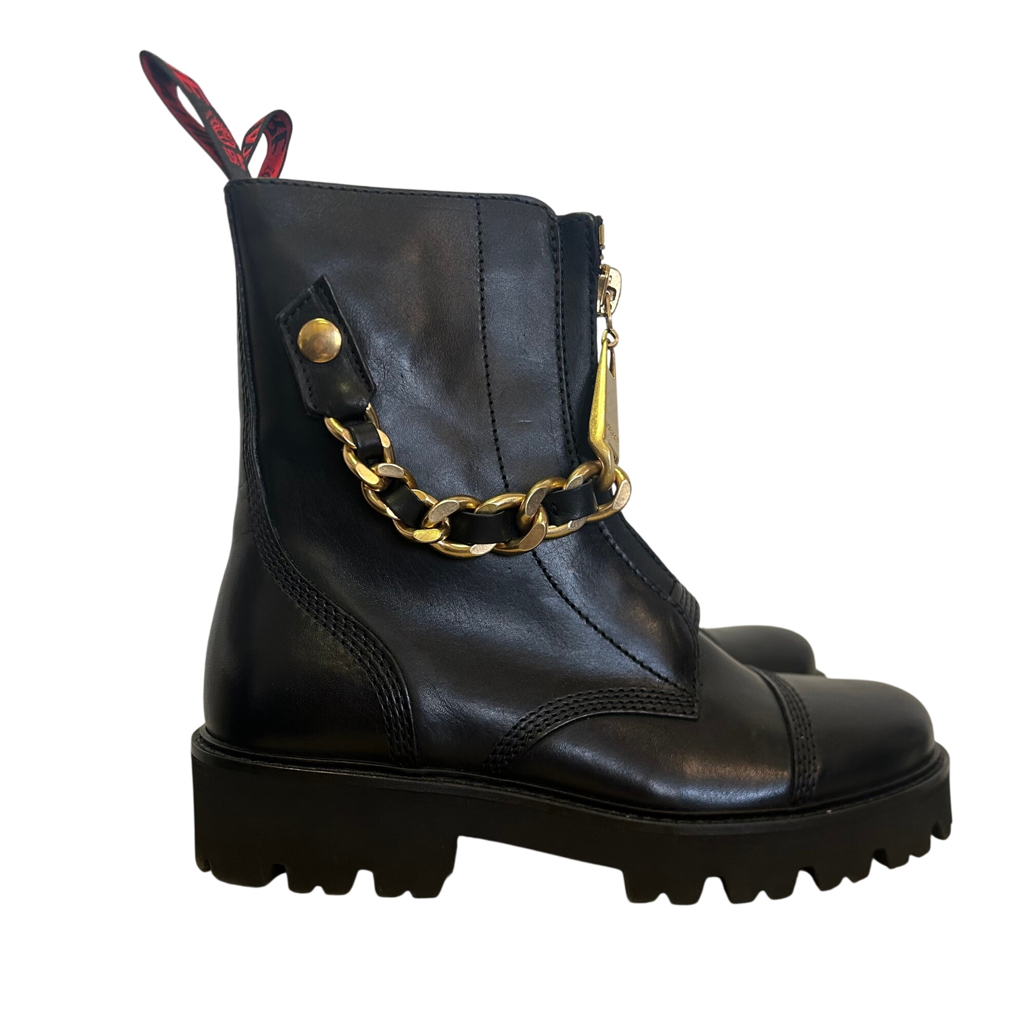 Zadig & Voltaire - Bottes Joe mat - Cuir noir - Femme - Taille 39  -  reconditionné disponible sur Label Emmaüs