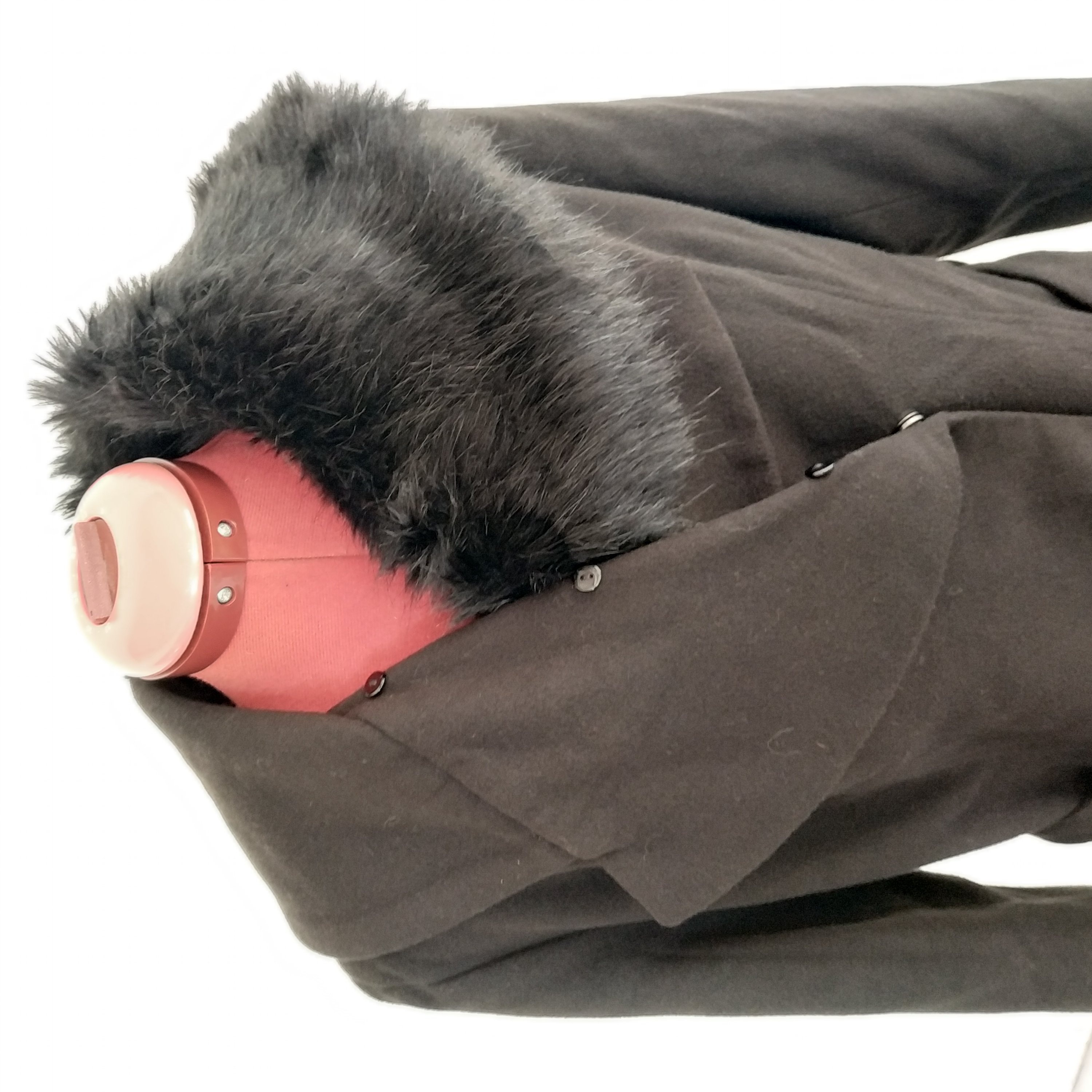 Voir photo 3 de Manteau noir en lainage col ammovible - 40 Manteau noir en lainage col ammovible - 40 Comme neuf - Vue 3 -
