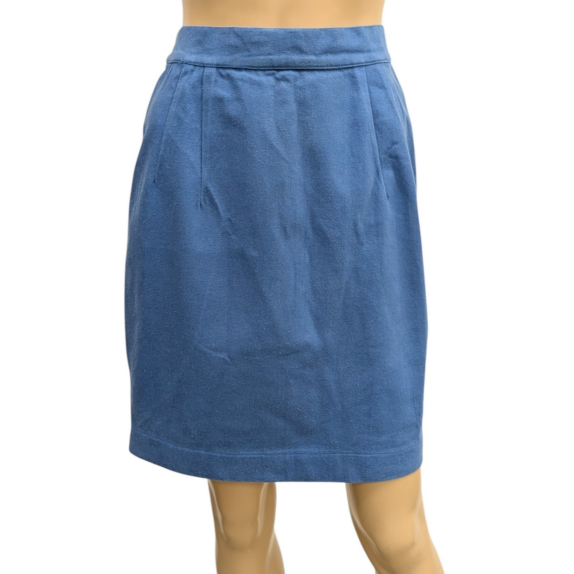 Tailleur Korii Joko T S Ensemble jupe & veste bleu et vert Broderies et perles Vintage 80's - Bon état - Photo 7