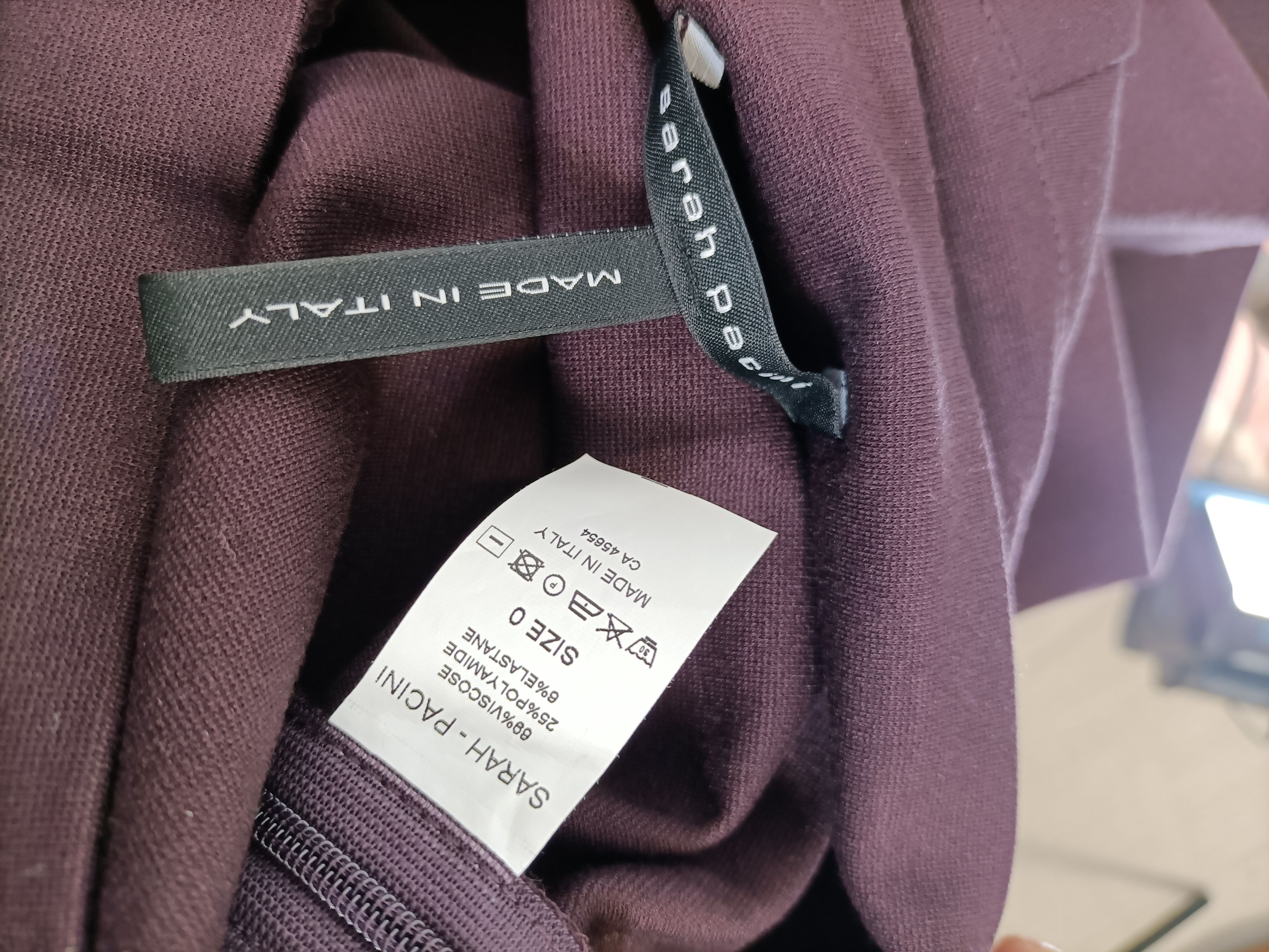 Legging Sarah Pacini prune aubergine taille M Comme neuf - Vue 7 - 