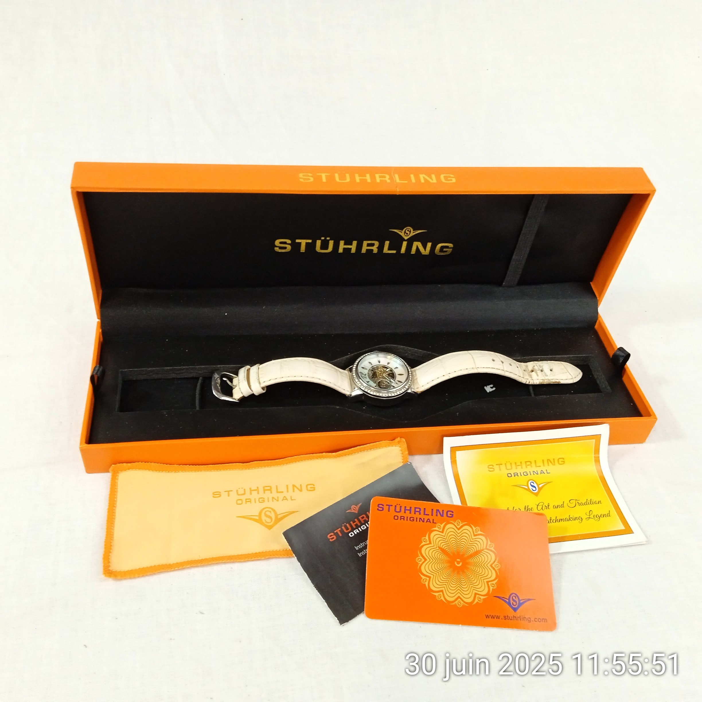 Montre originale pour femme STUHRILNG cadran encastré cristal - Photo 4