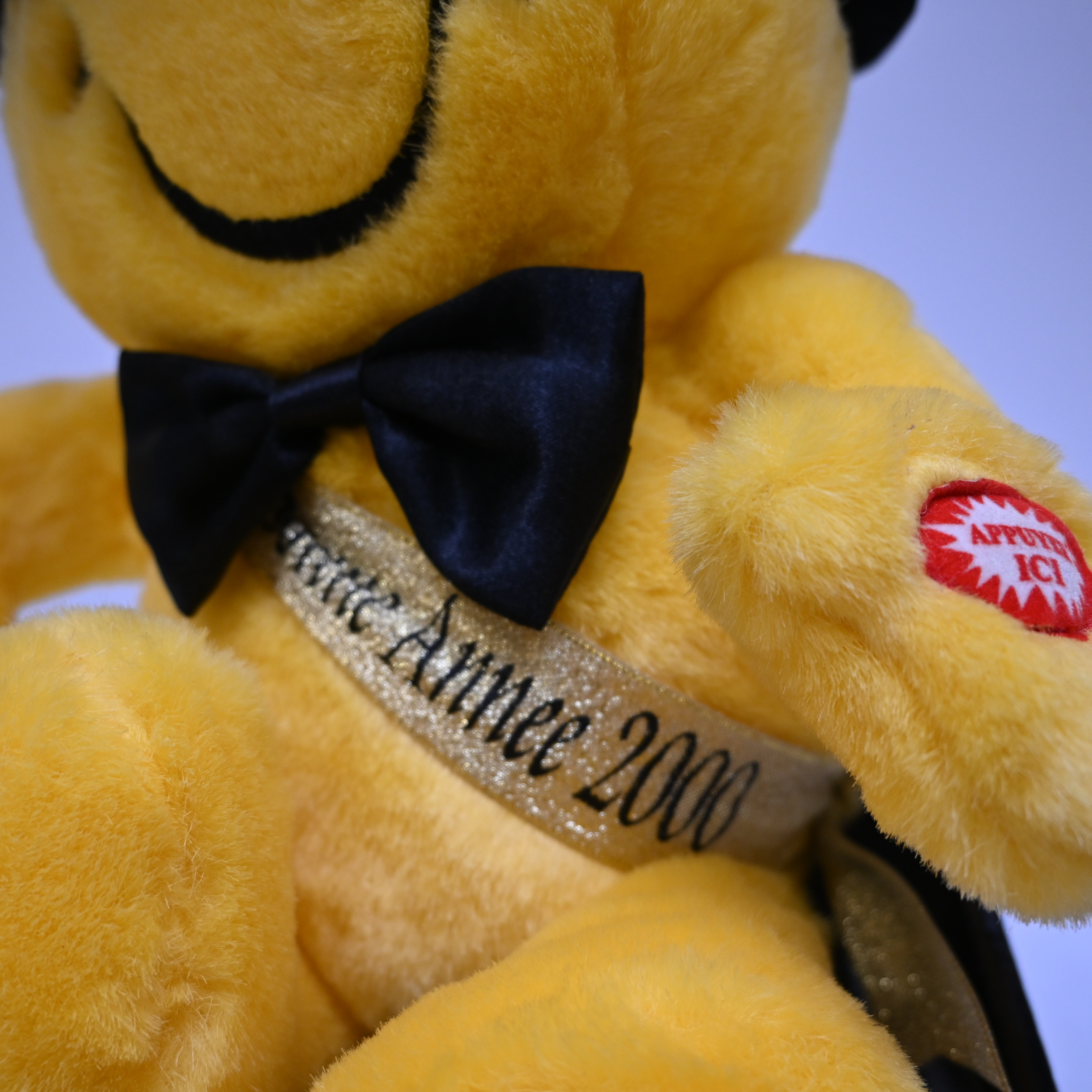PELUCHE JAUNE "bonne année 2000" Bon état - Vue 2 - 