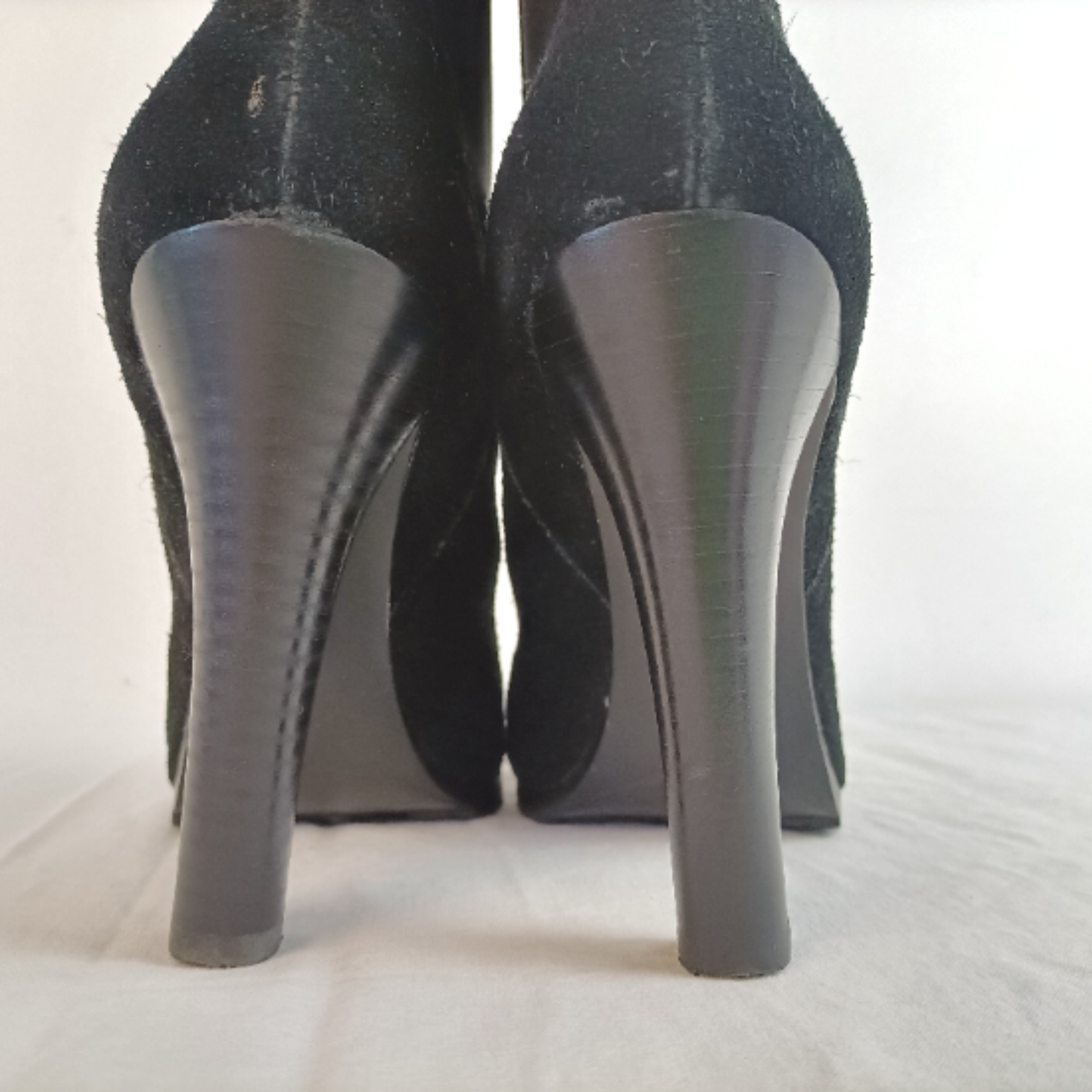 Bottines à talon en daim noir Ralf Lauren - 42 - Photo 4