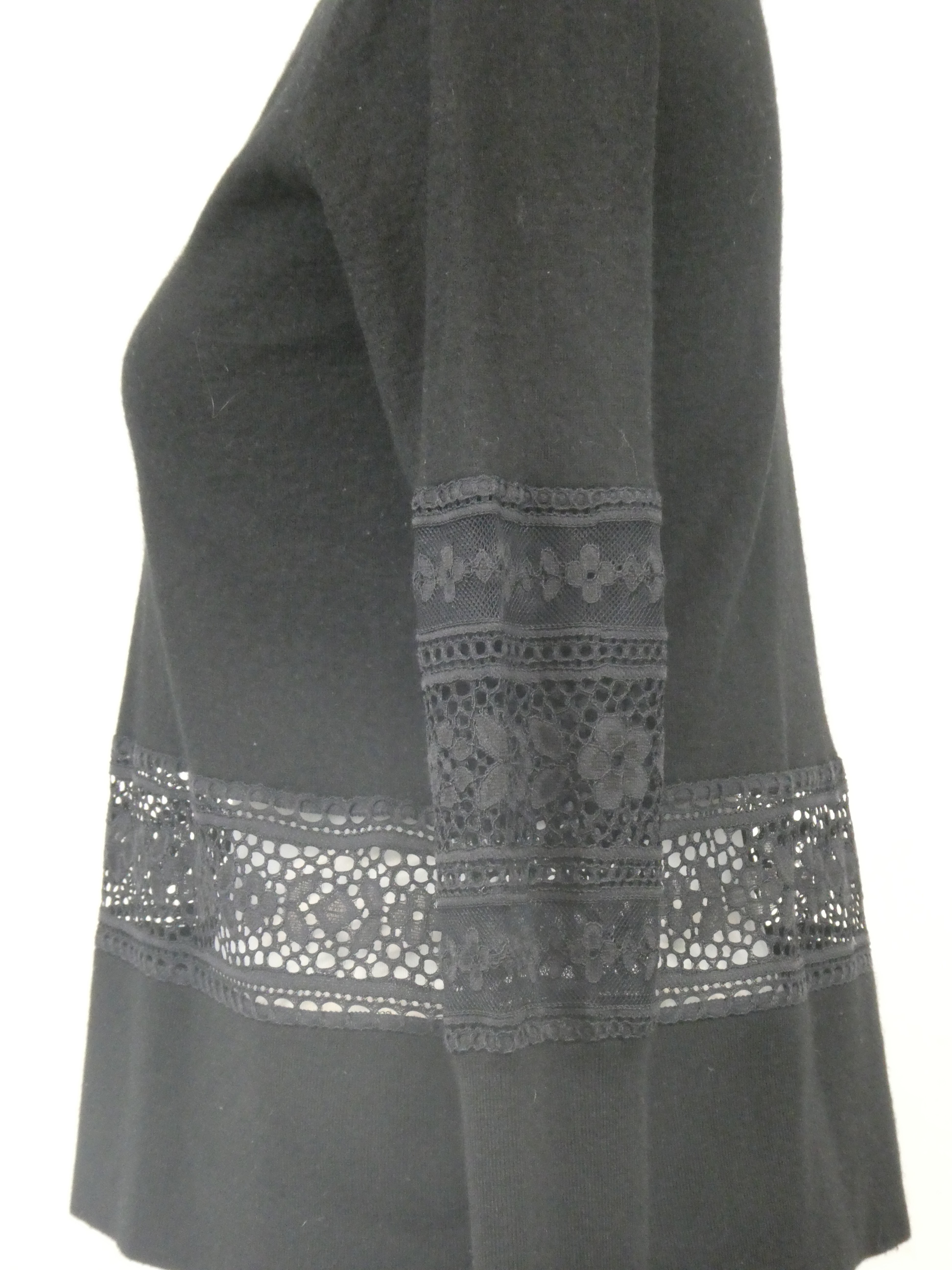 Claudie Pierlot t-shirt manches longues dentelle encolure V - Taille S/1 - Photo 5