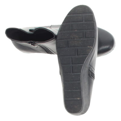 Bottines compensées noires talons 6 cm - femme - pointure 38 - Photo 2
